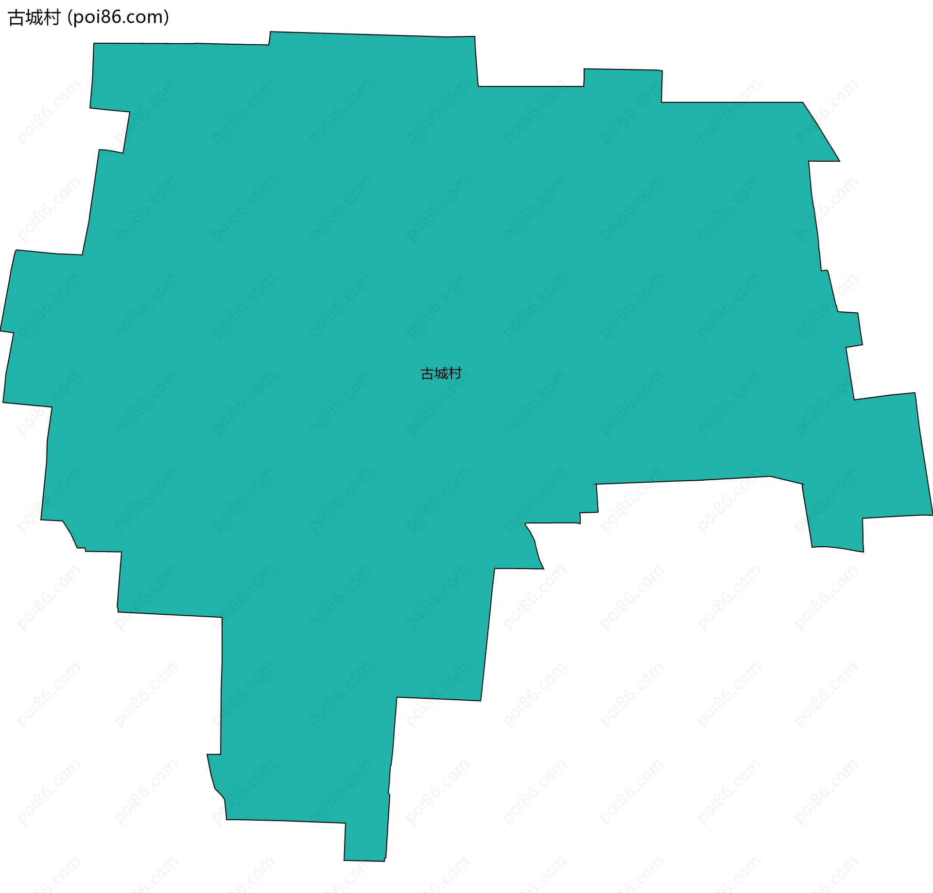 古城村边界地图