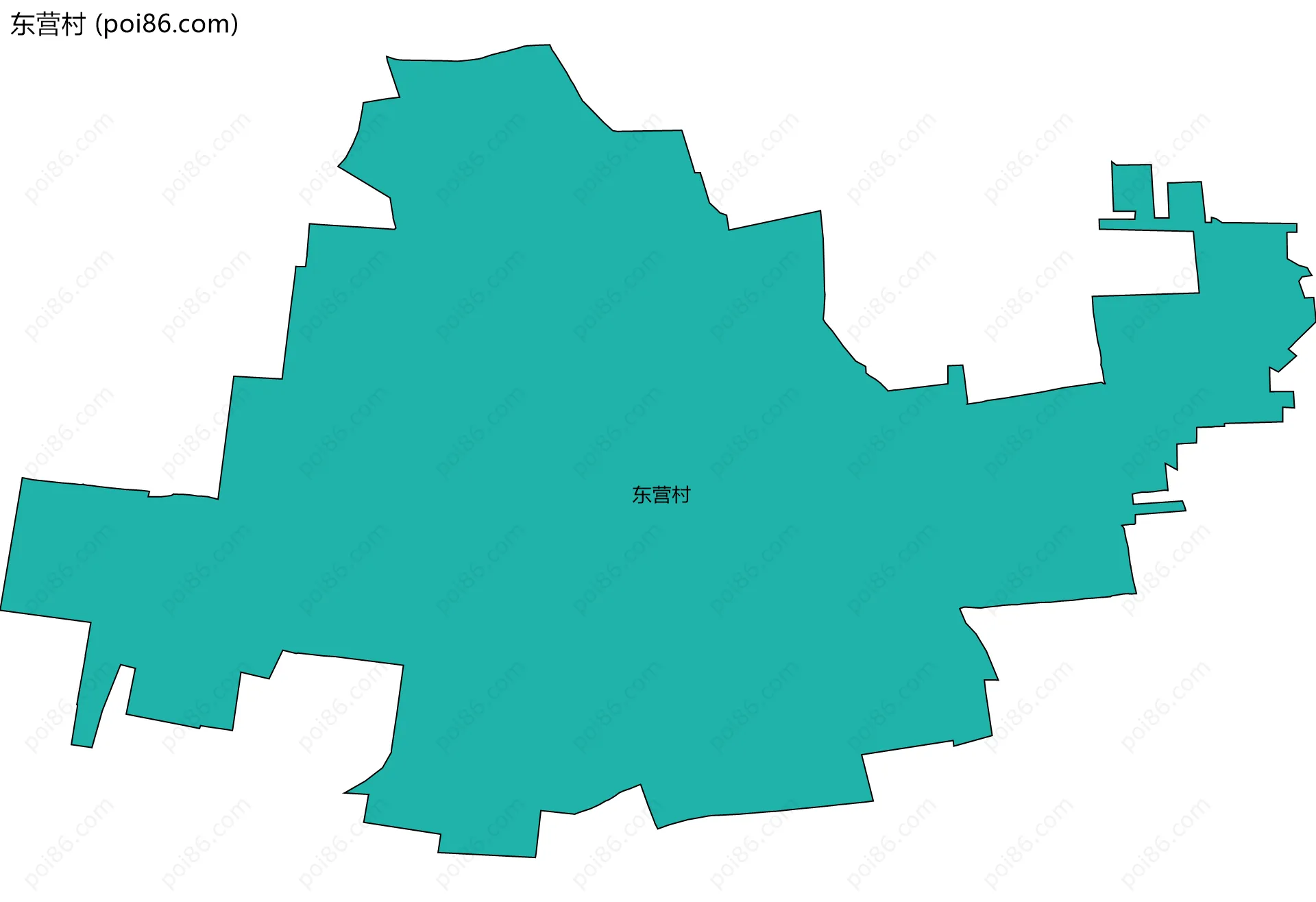 东营村边界地图