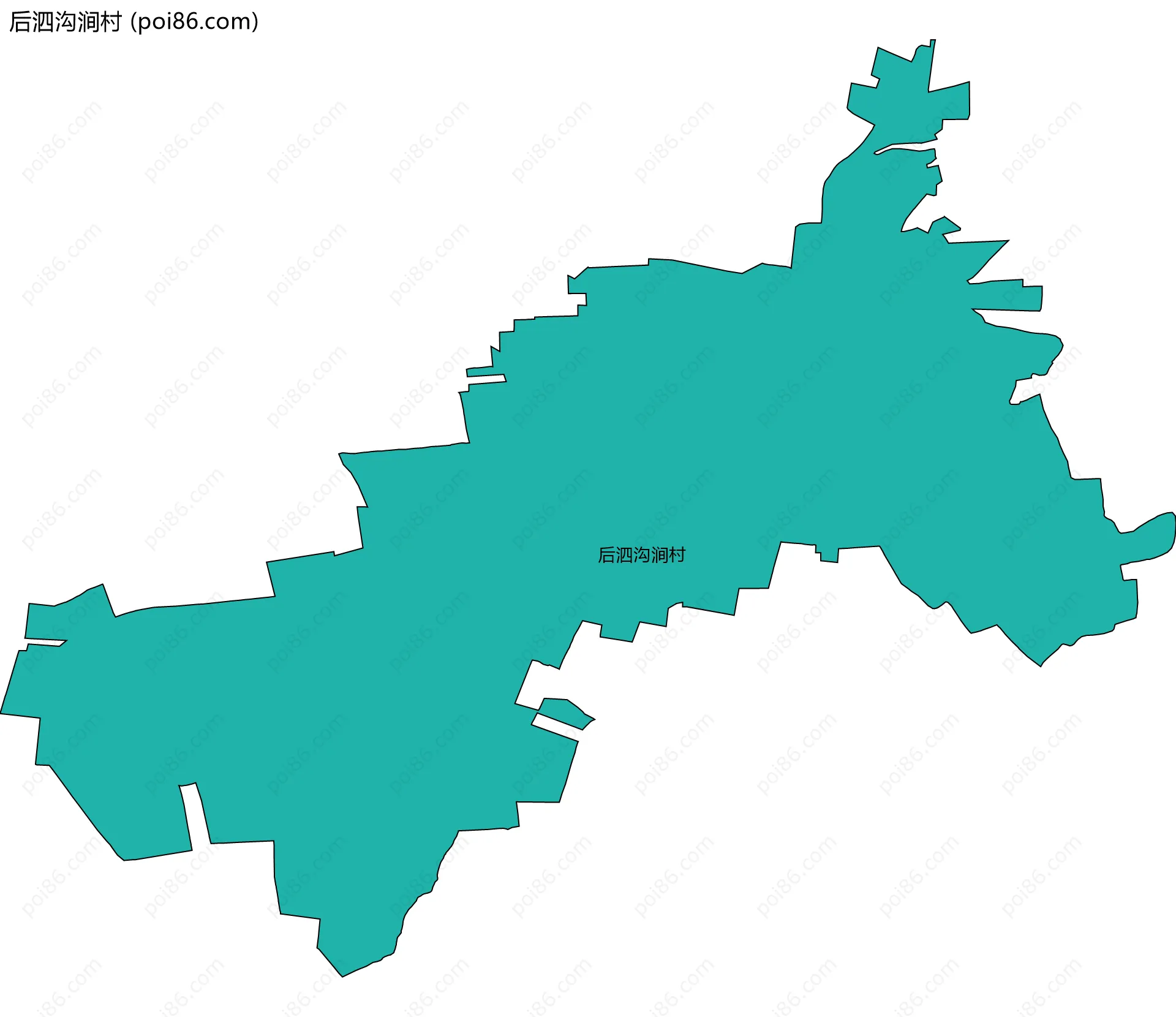 后泗沟涧村边界地图