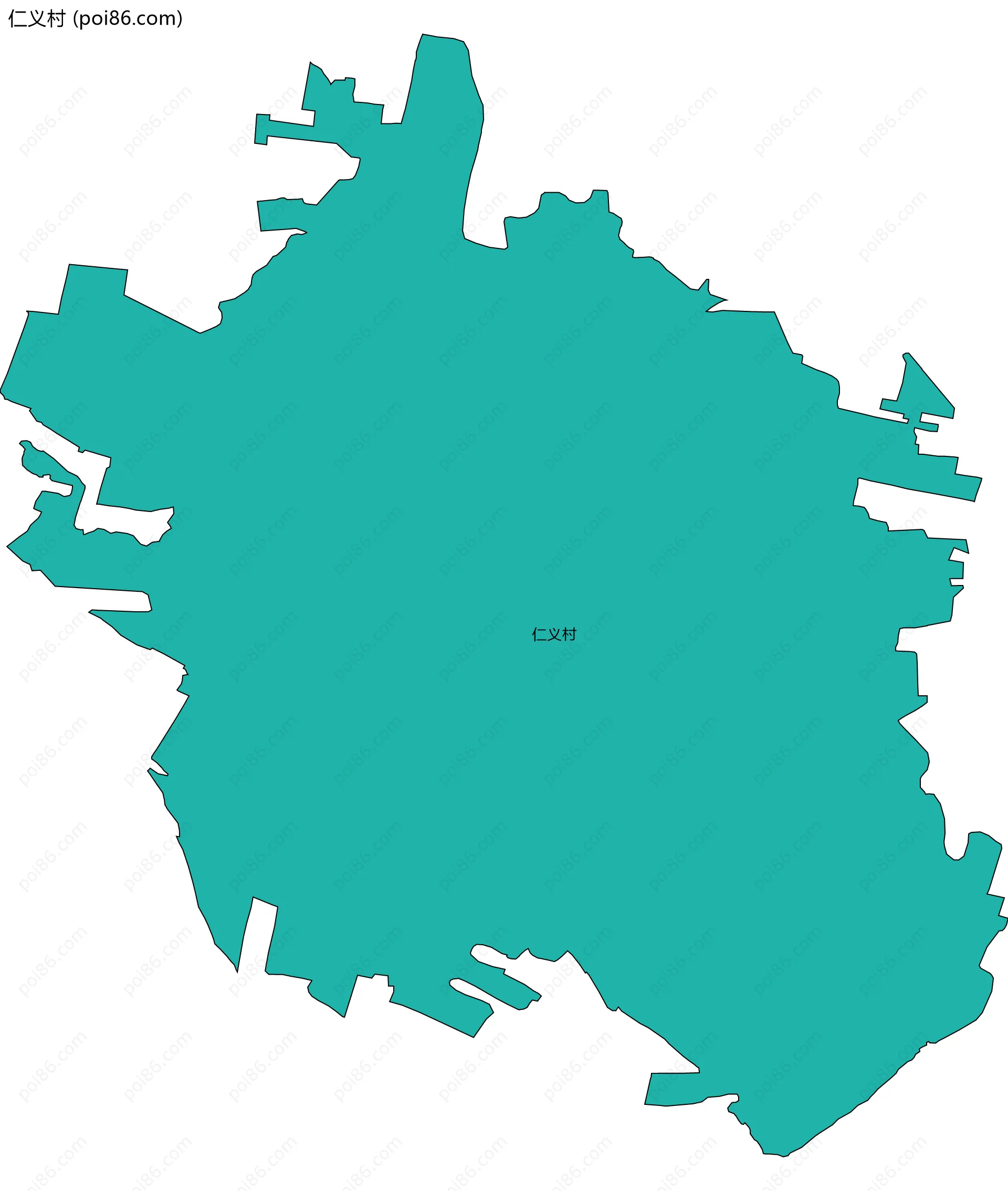 仁义村边界地图