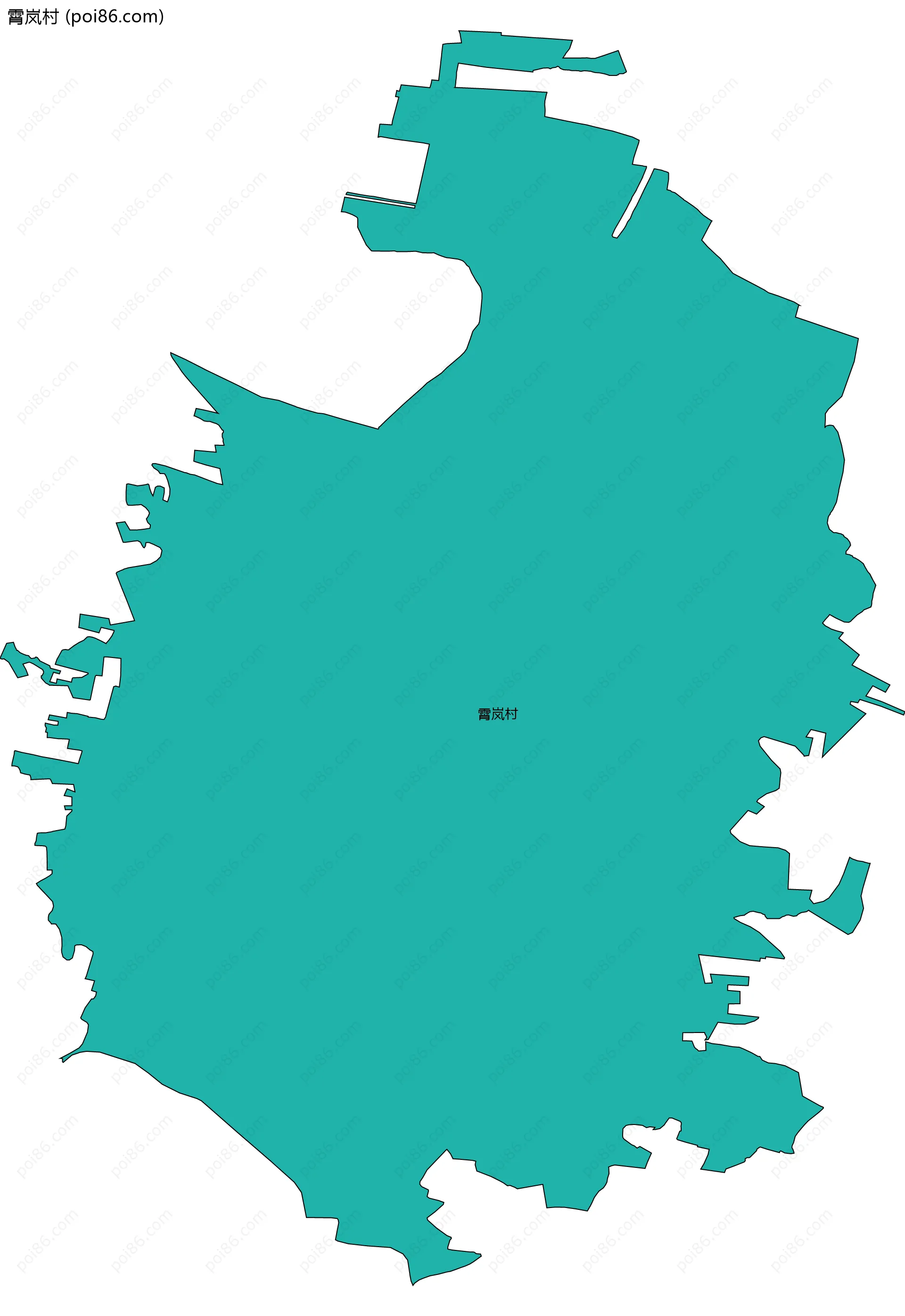 霄岚村边界地图