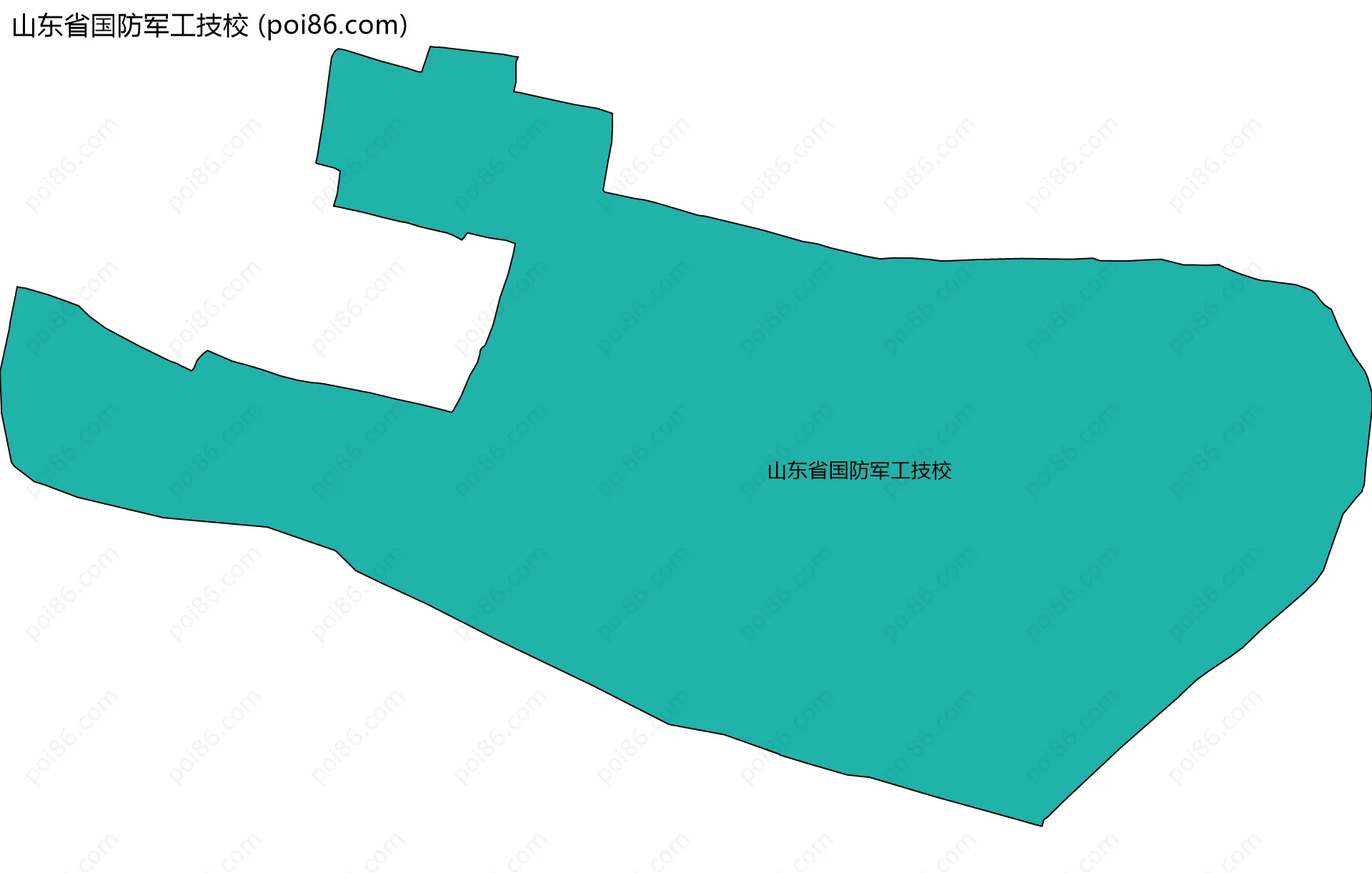 山东省国防军工技校边界地图