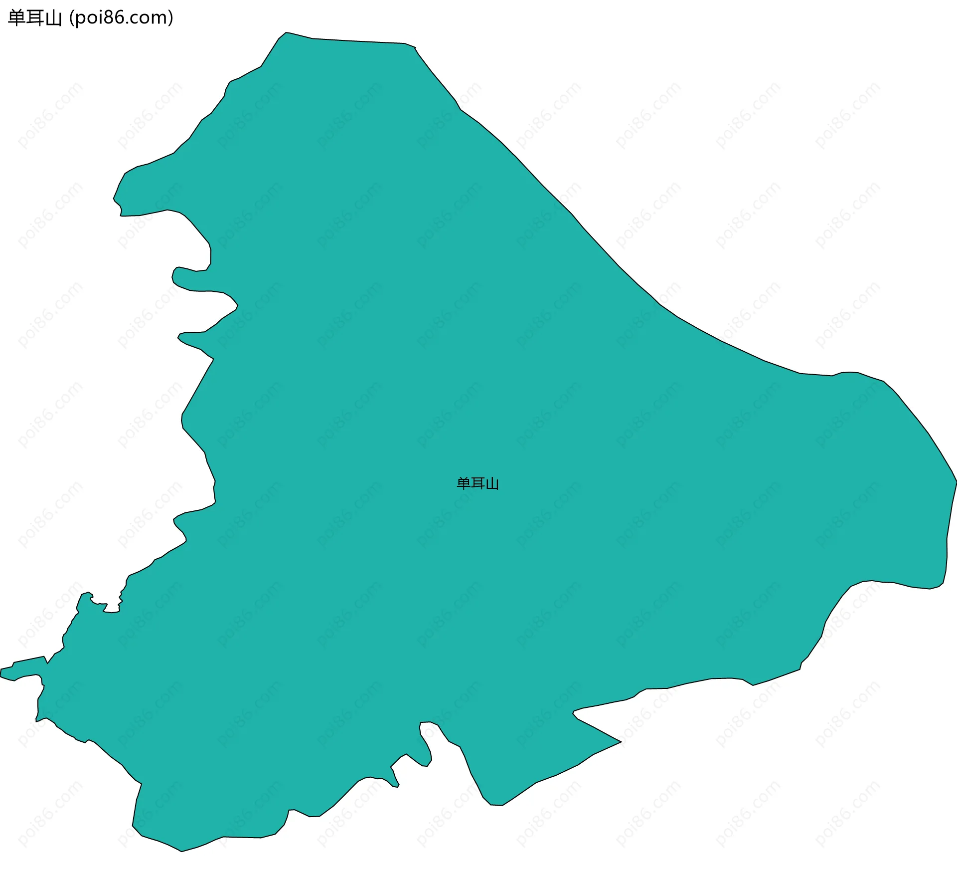 单耳山边界地图