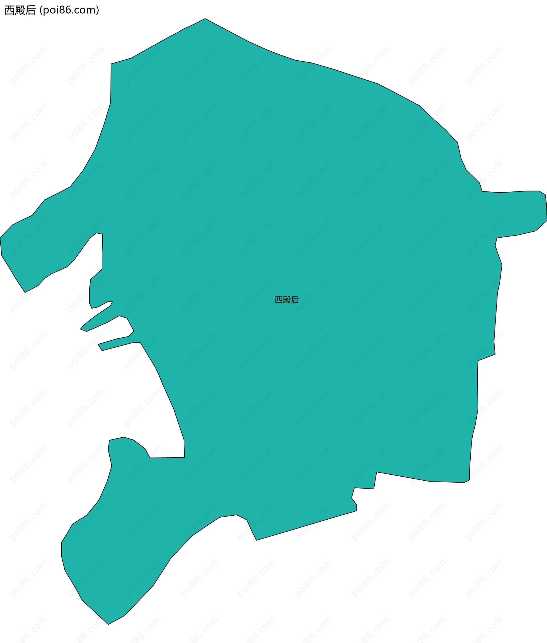 西殿后边界地图