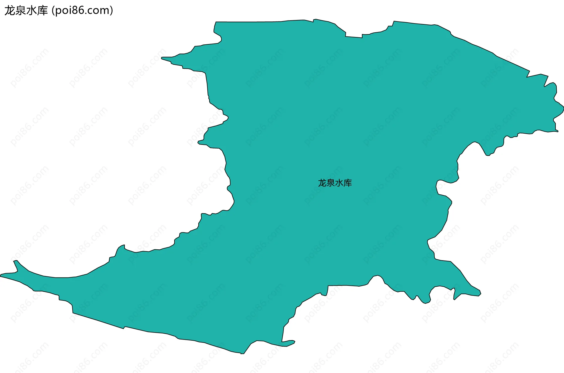 龙泉水库边界地图