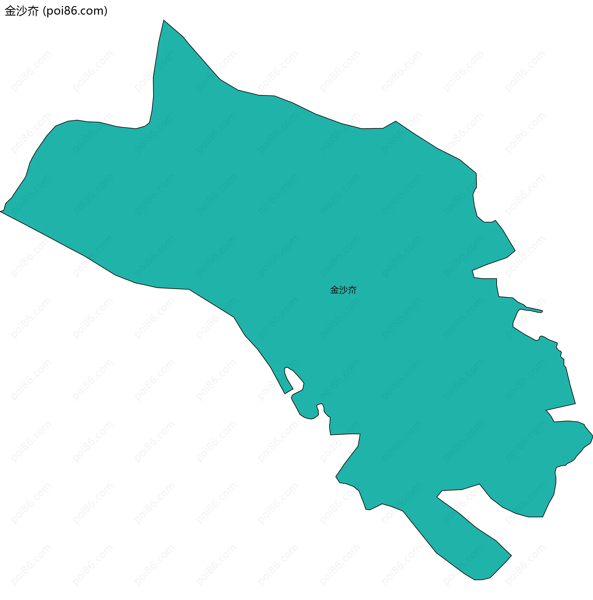 金沙夼边界地图