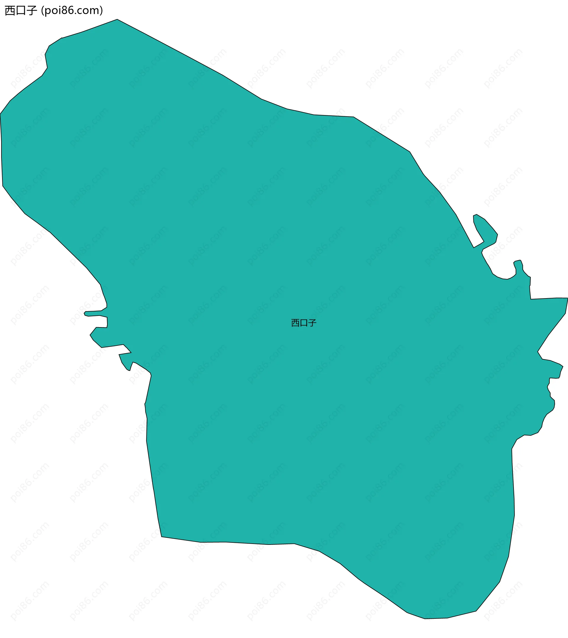 西口子边界地图