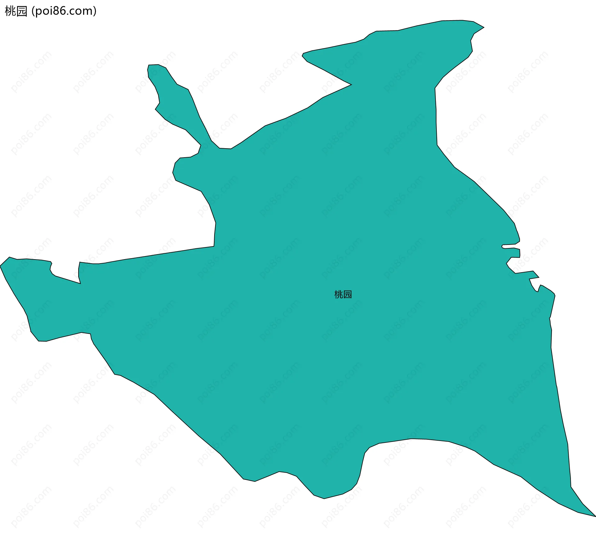 桃园边界地图
