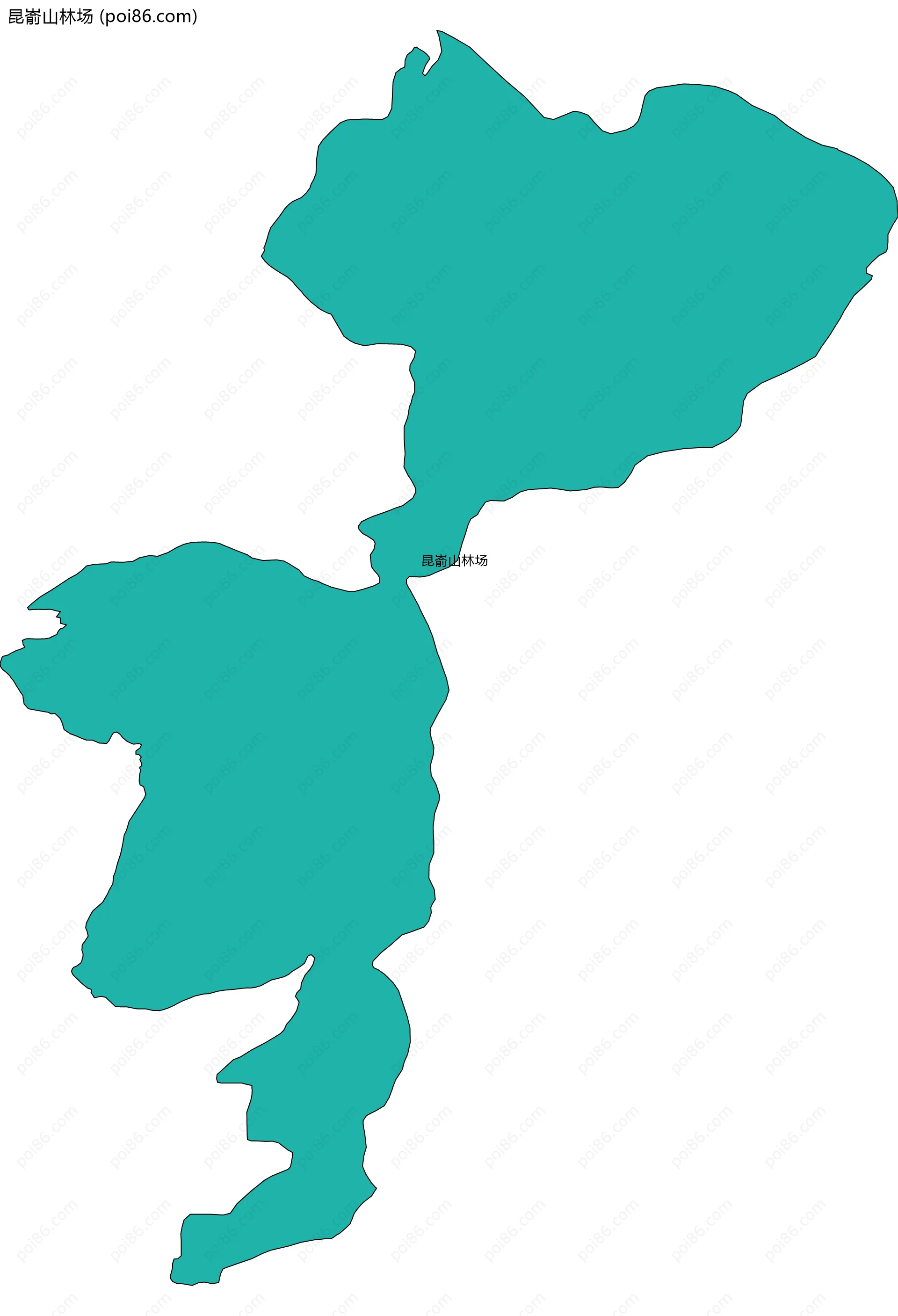 昆嵛山林场边界地图