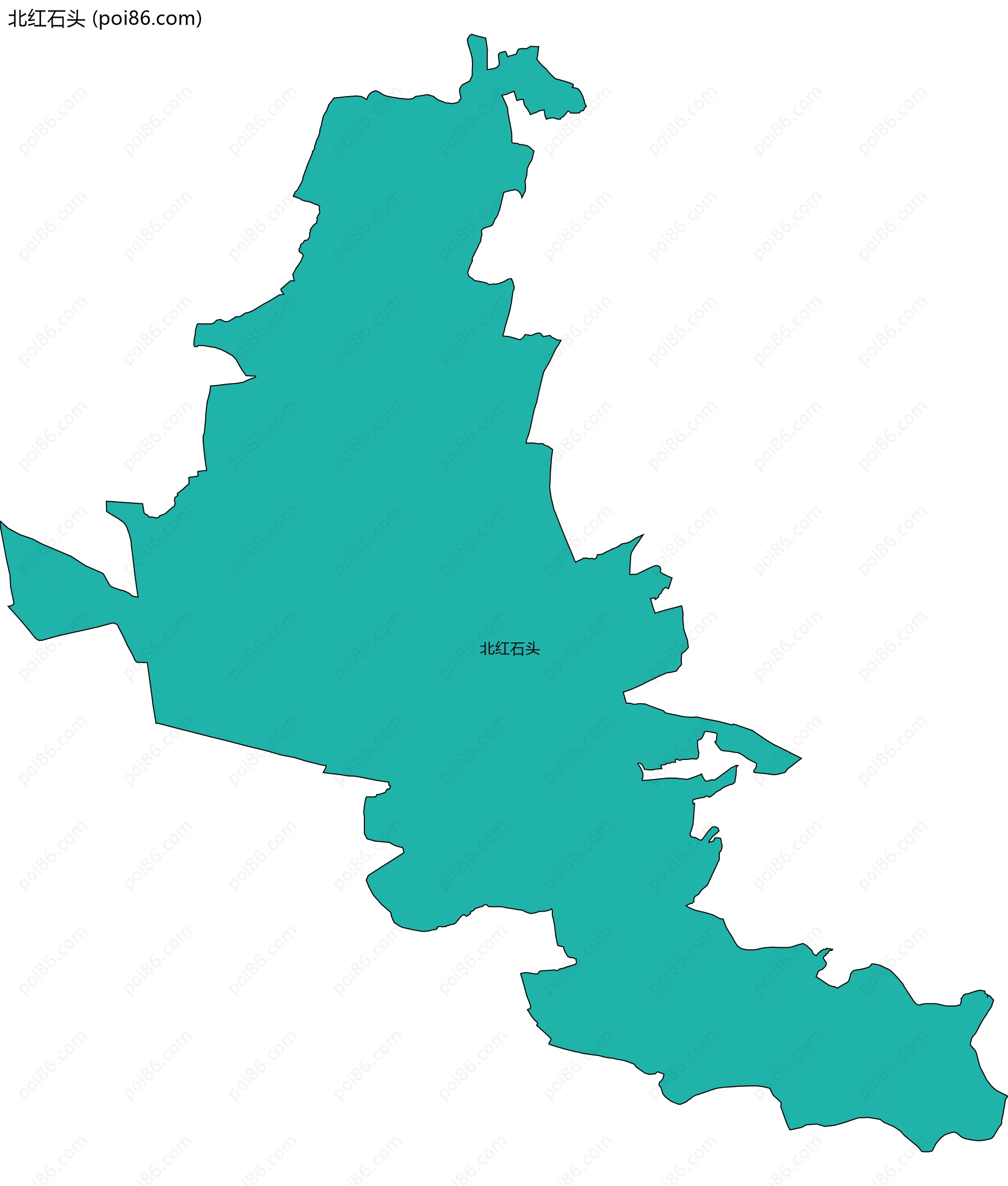 北红石头边界地图