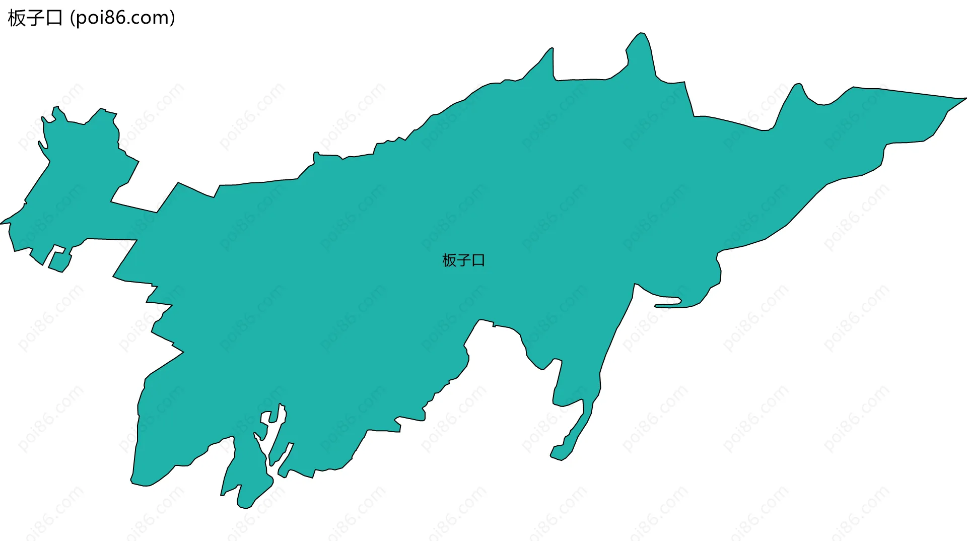 板子口边界地图