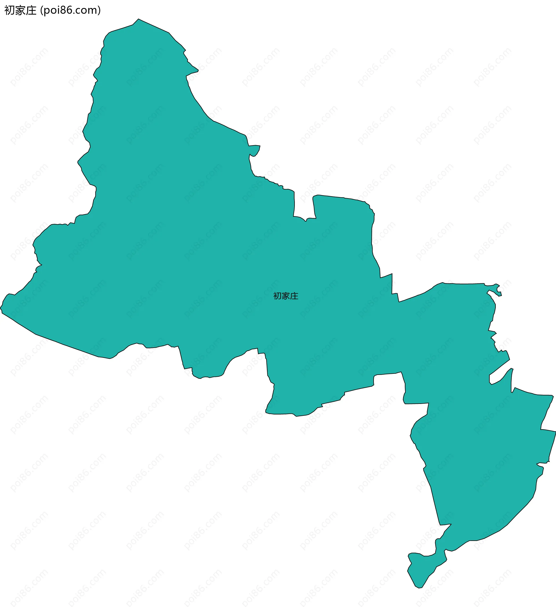 初家庄边界地图