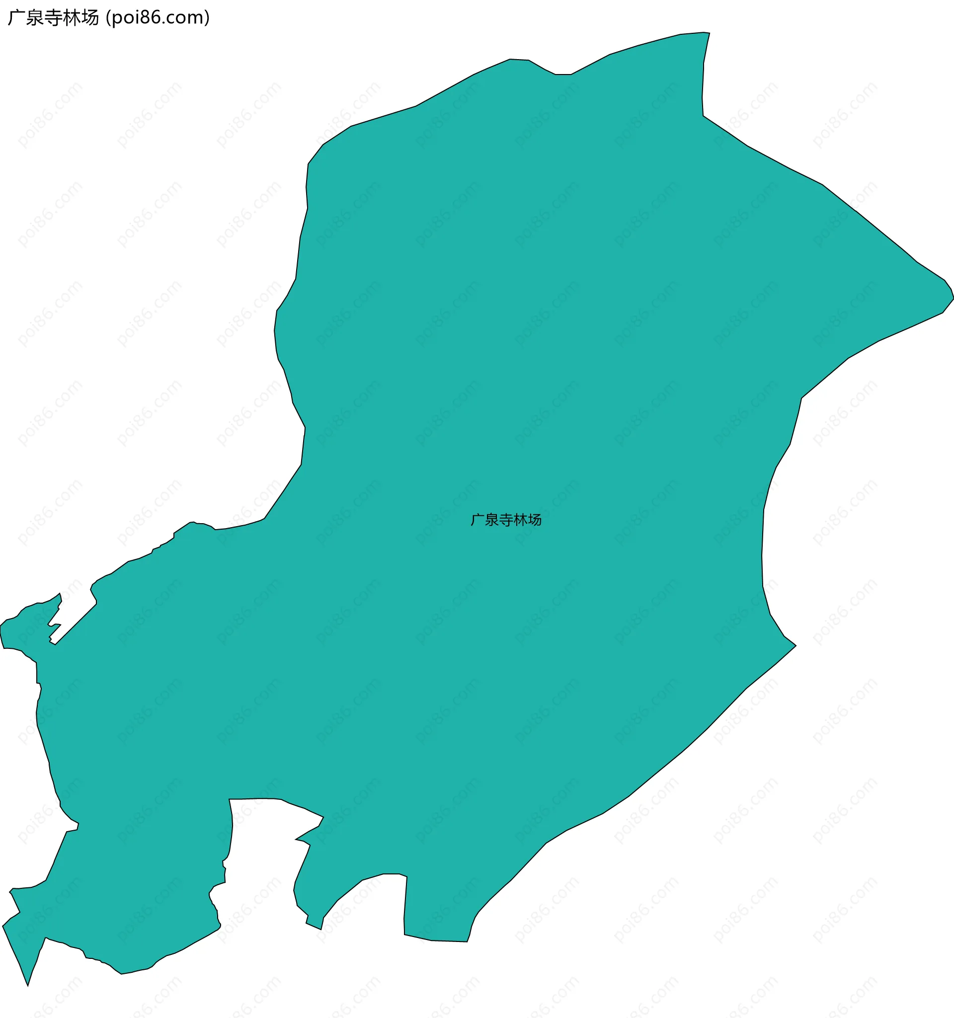 广泉寺林场边界地图