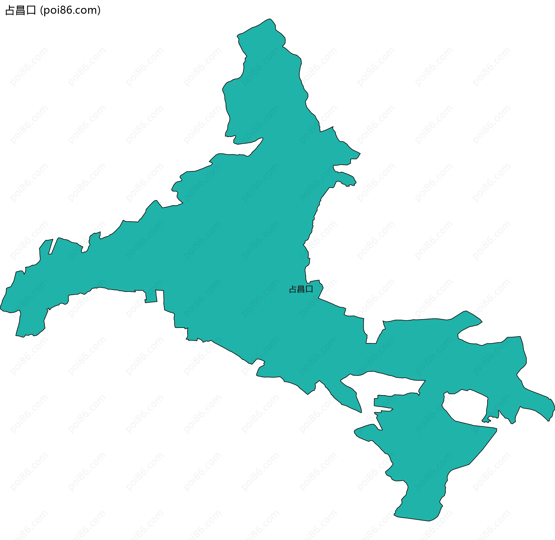 占昌口边界地图