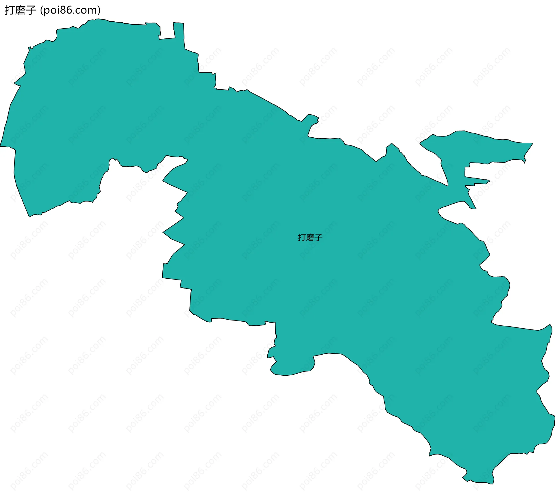 打磨子边界地图