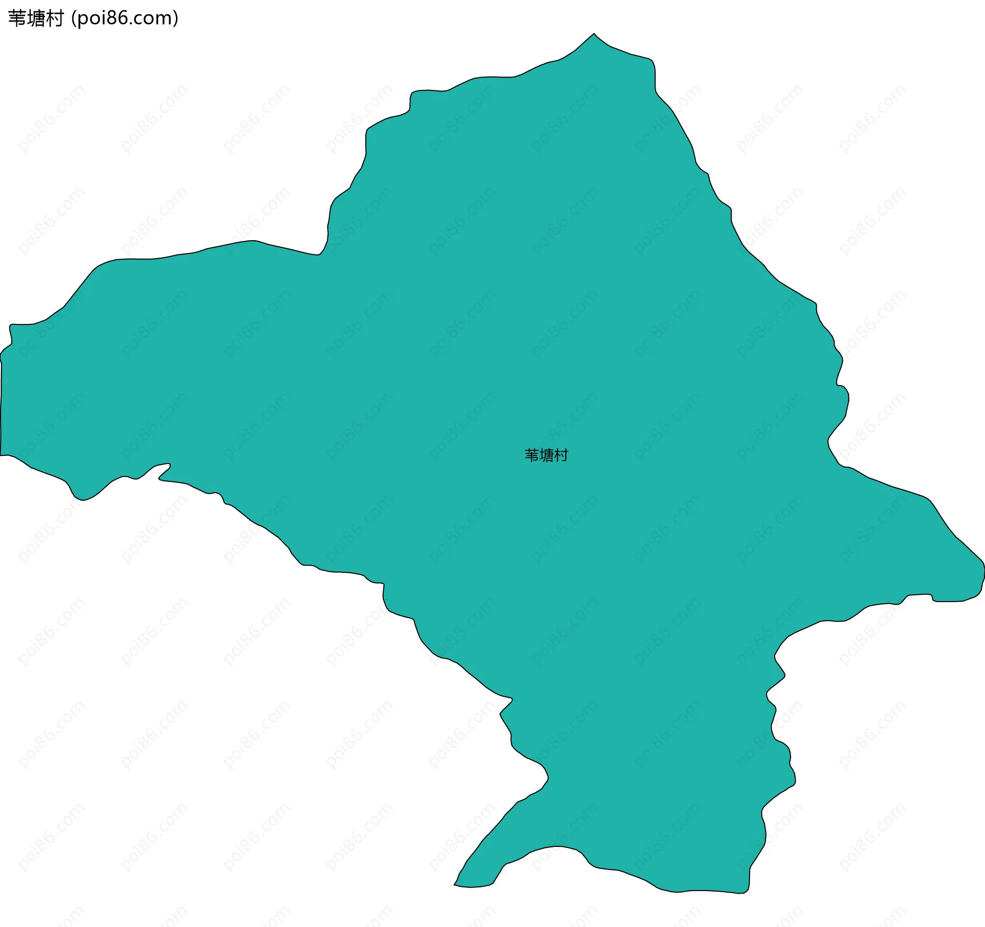 苇塘村边界地图