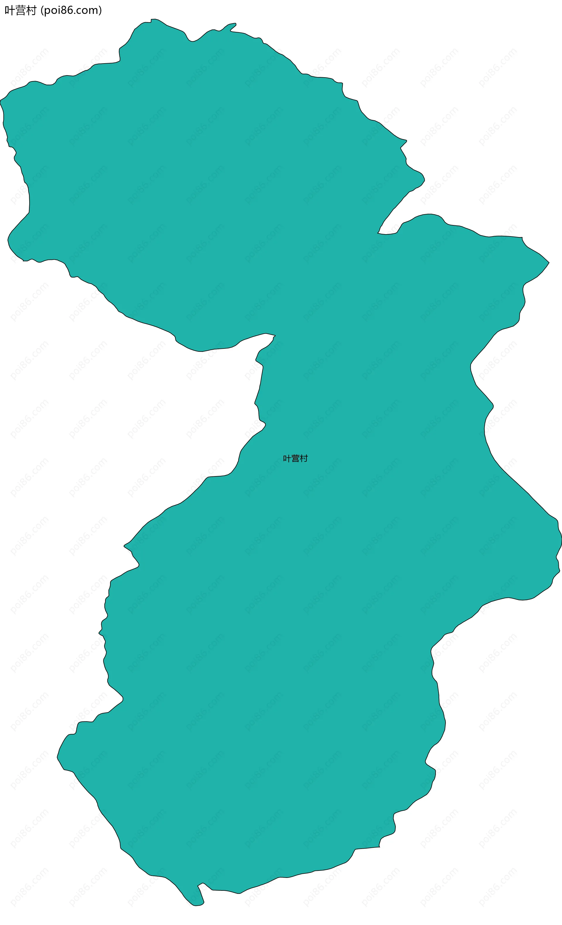 叶营村边界地图