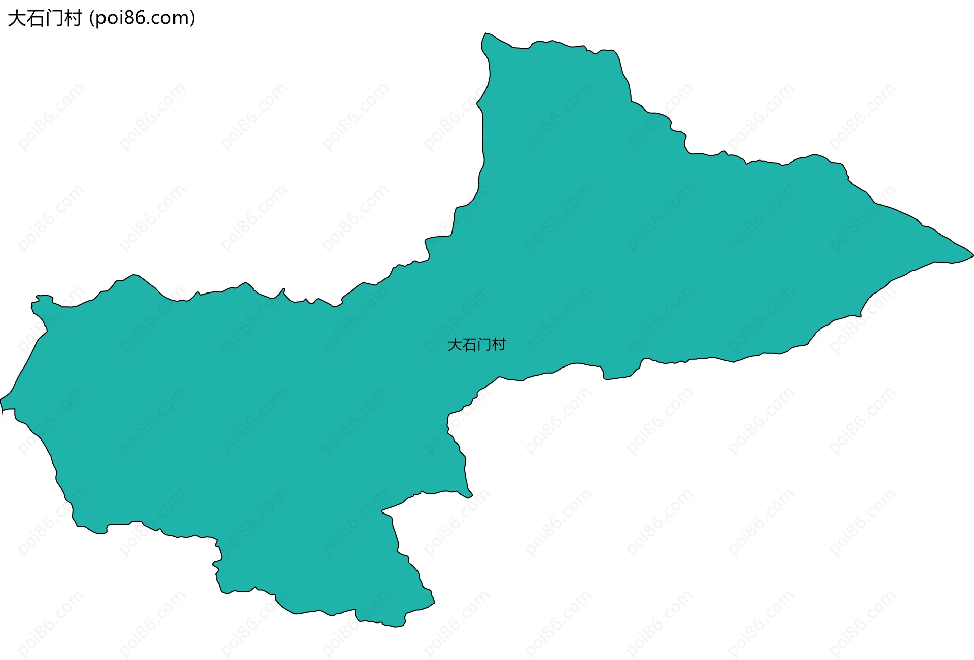 大石门村边界地图