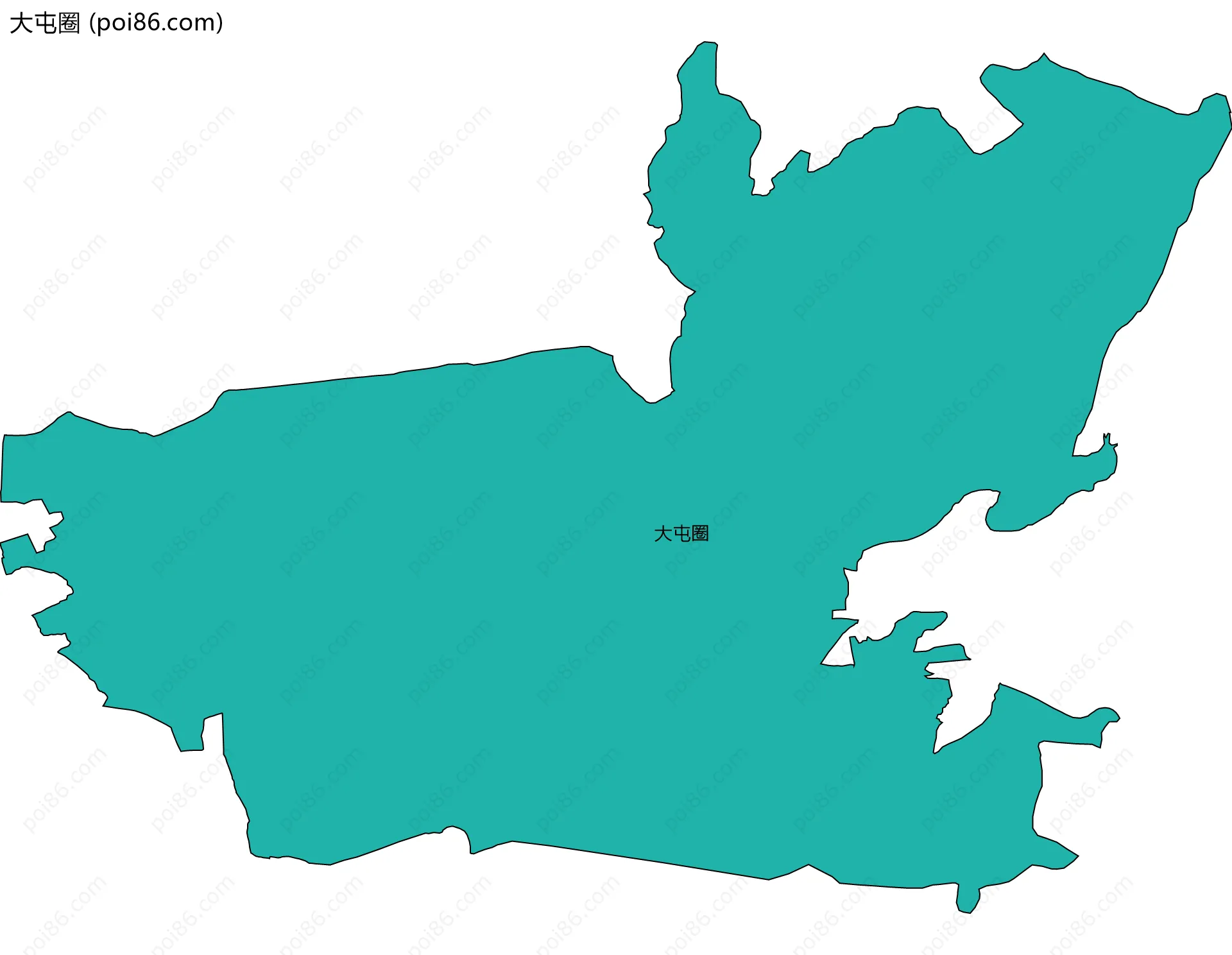 大屯圈边界地图