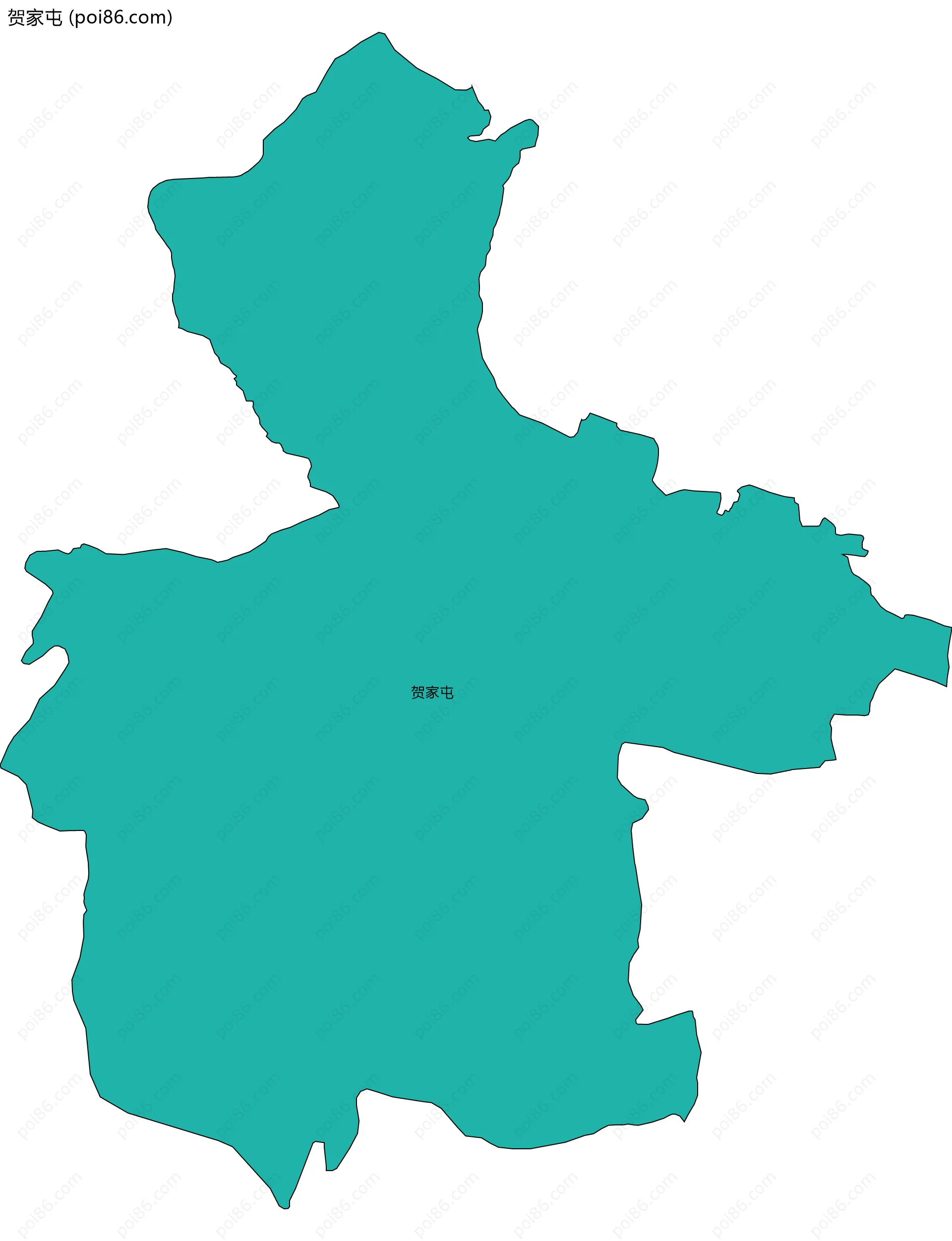 贺家屯边界地图