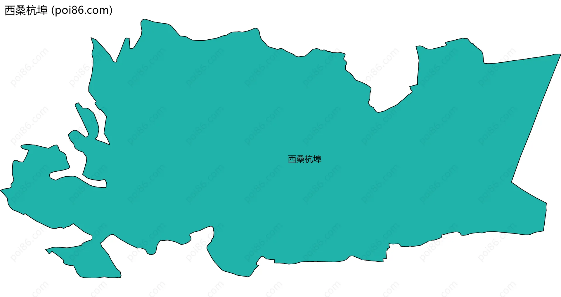 西桑杭埠边界地图