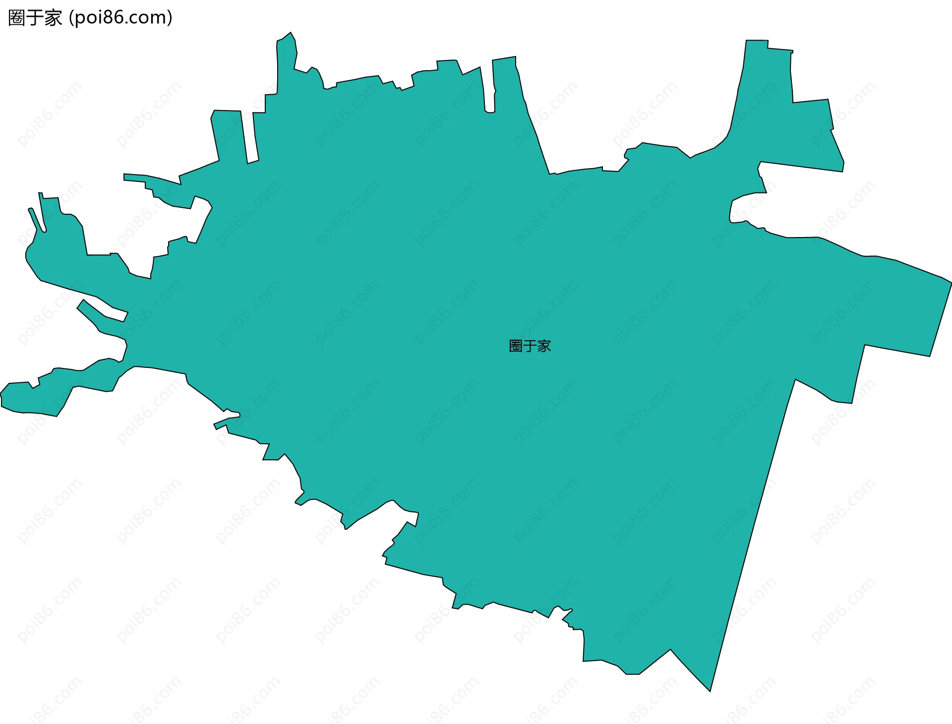 圈于家边界地图