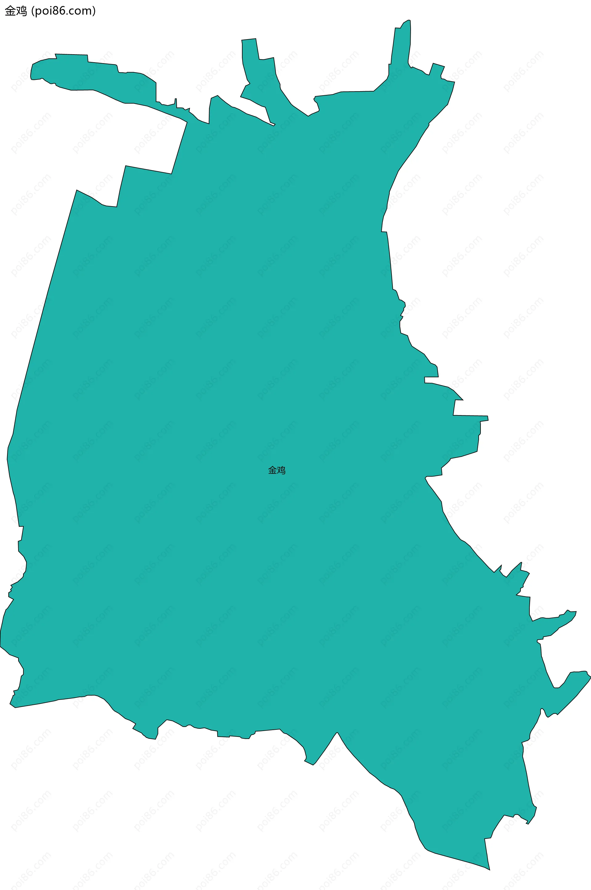 金鸡边界地图