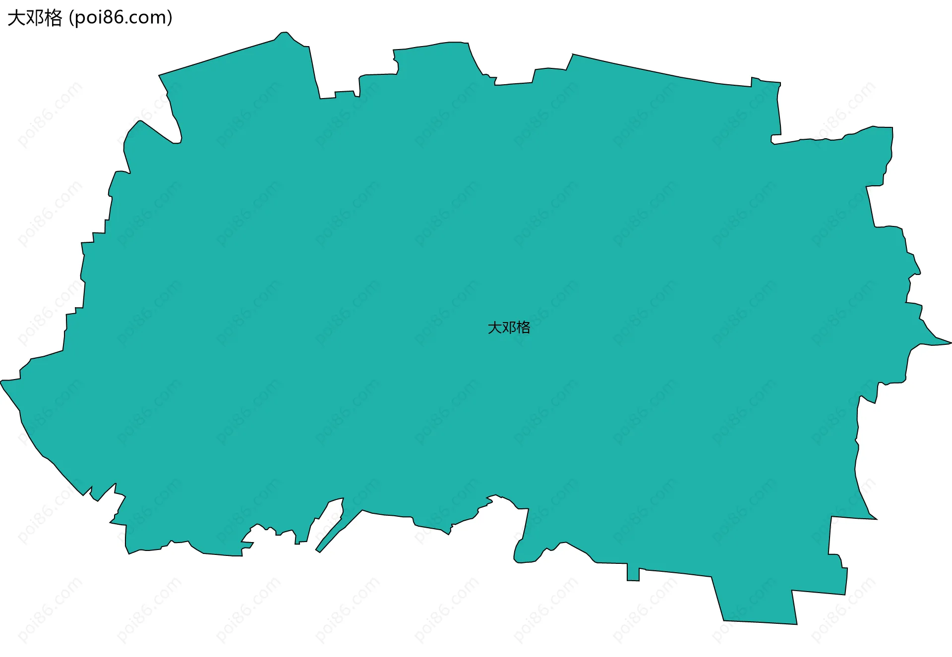 大邓格边界地图
