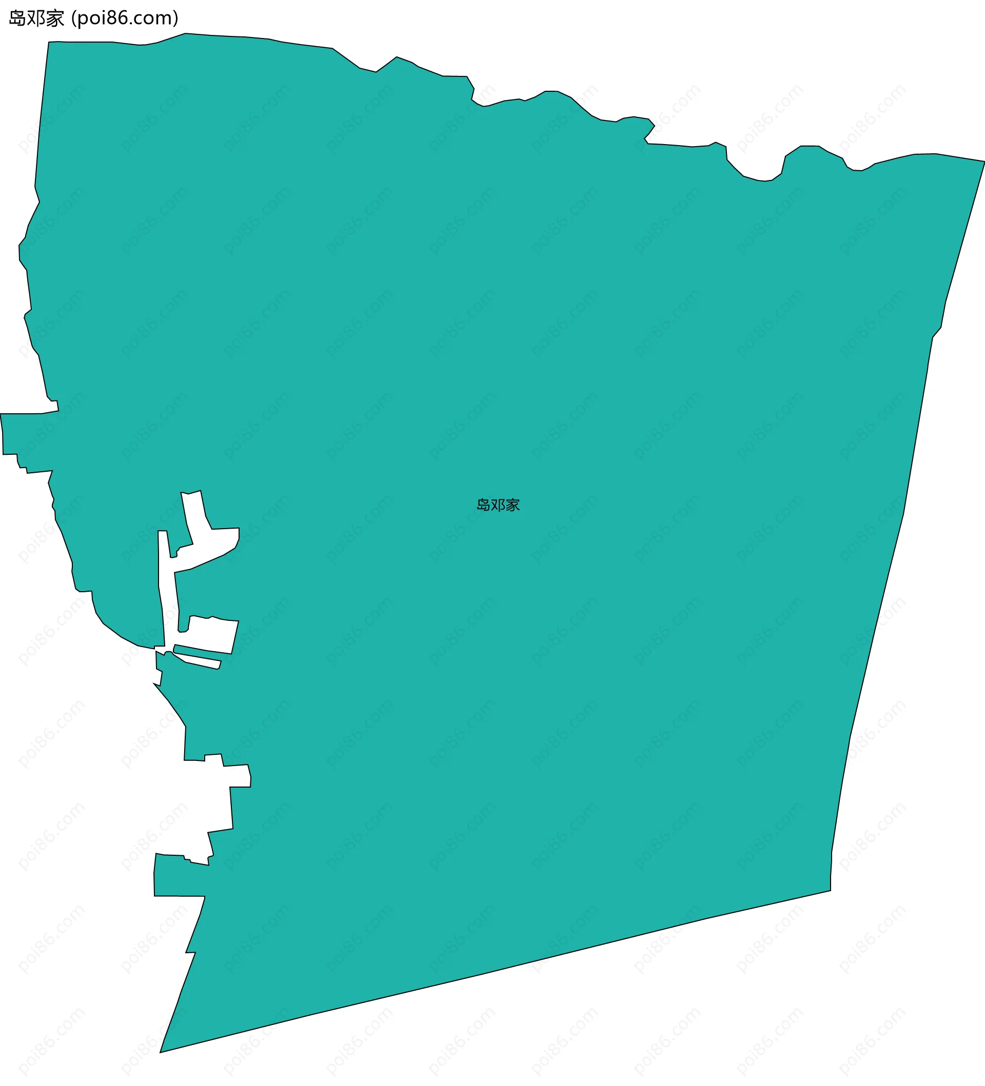 岛邓家边界地图