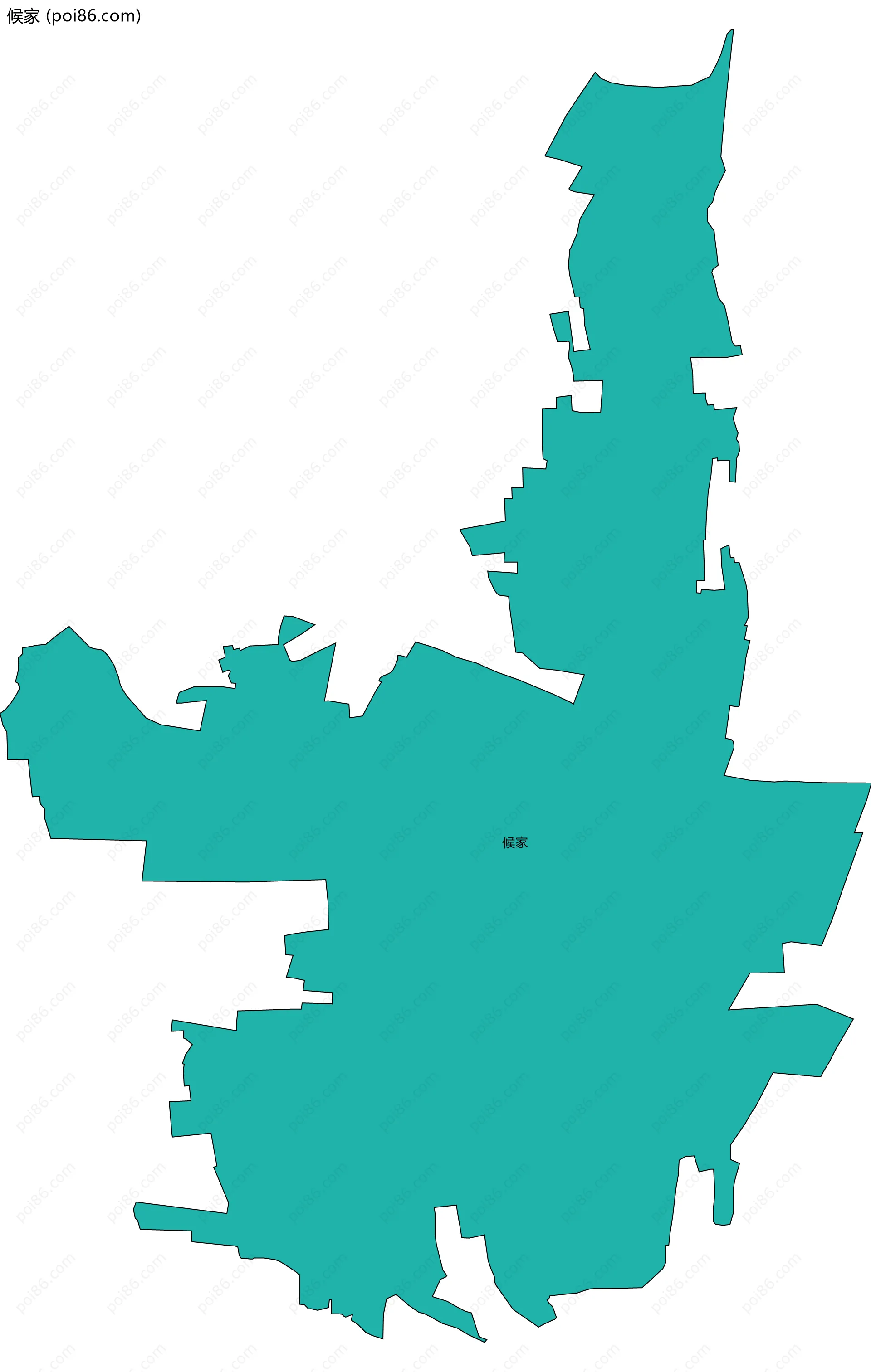 候家边界地图