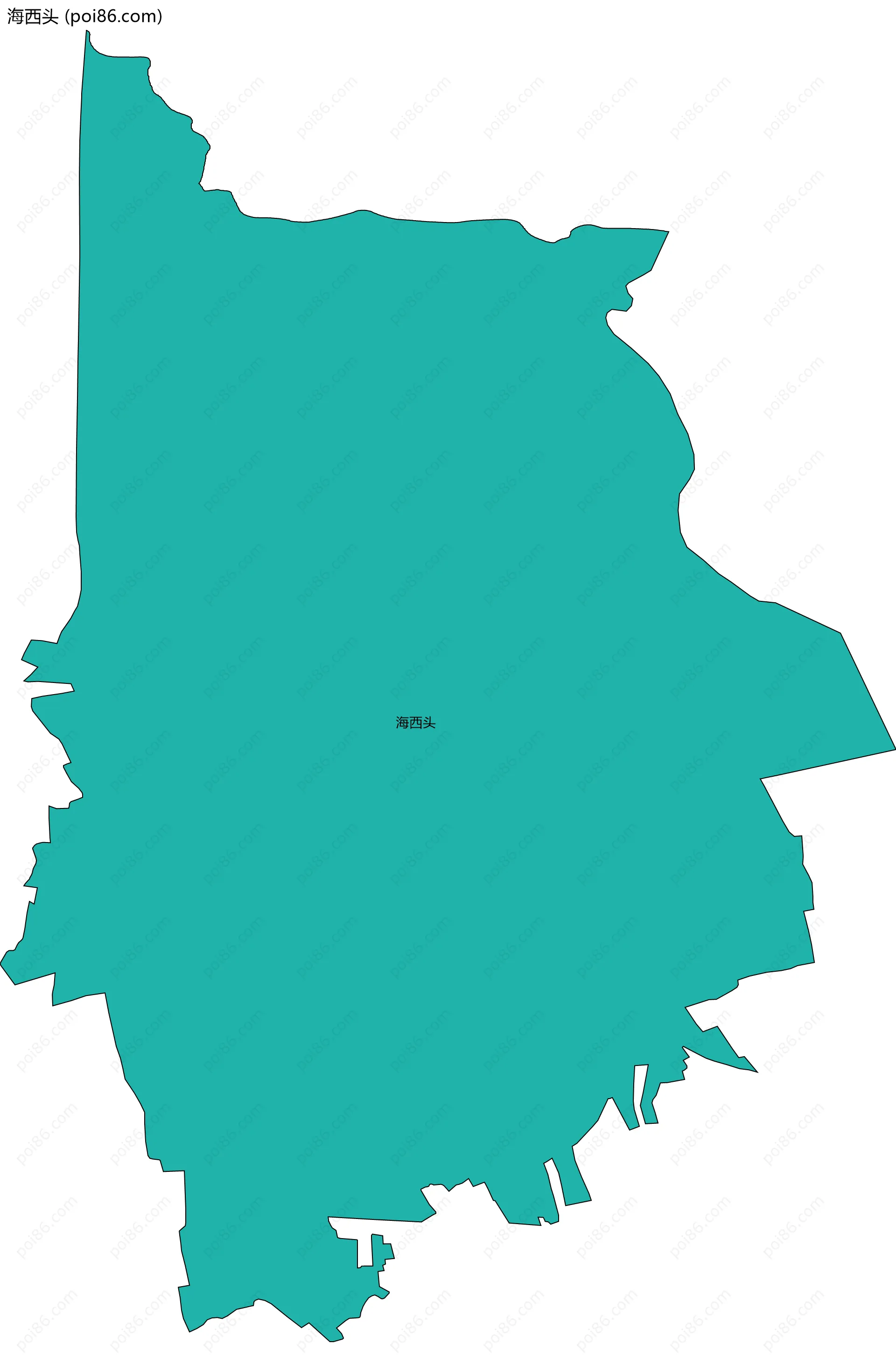 海西头边界地图