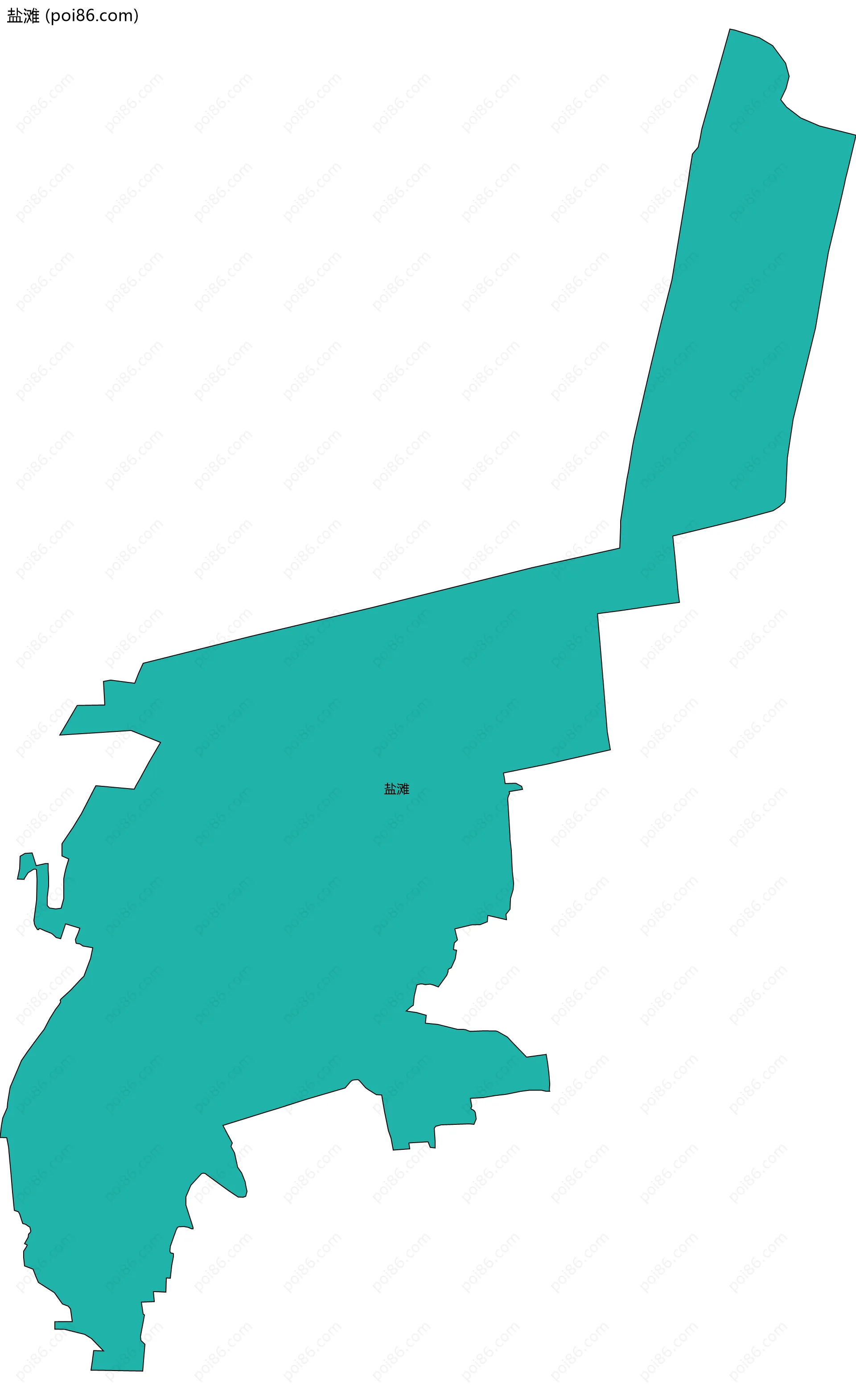 盐滩边界地图