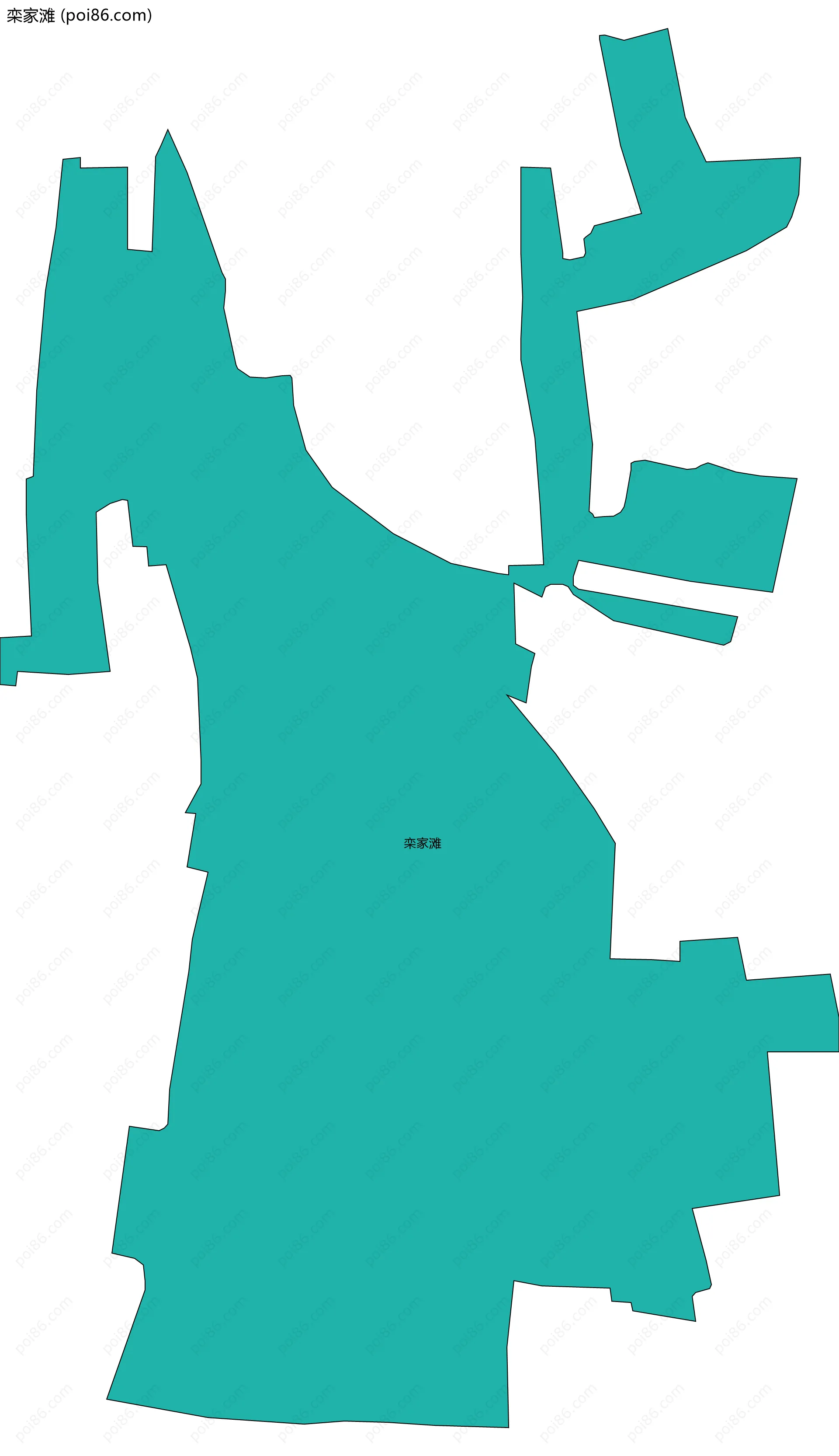 栾家滩边界地图