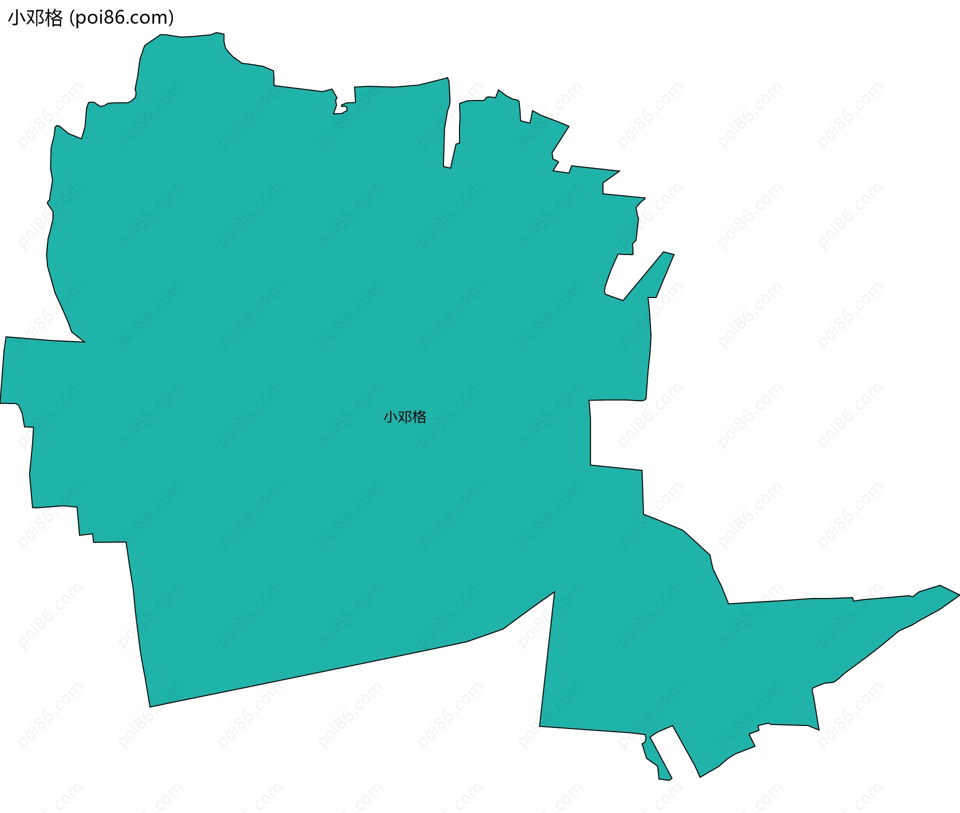 小邓格边界地图