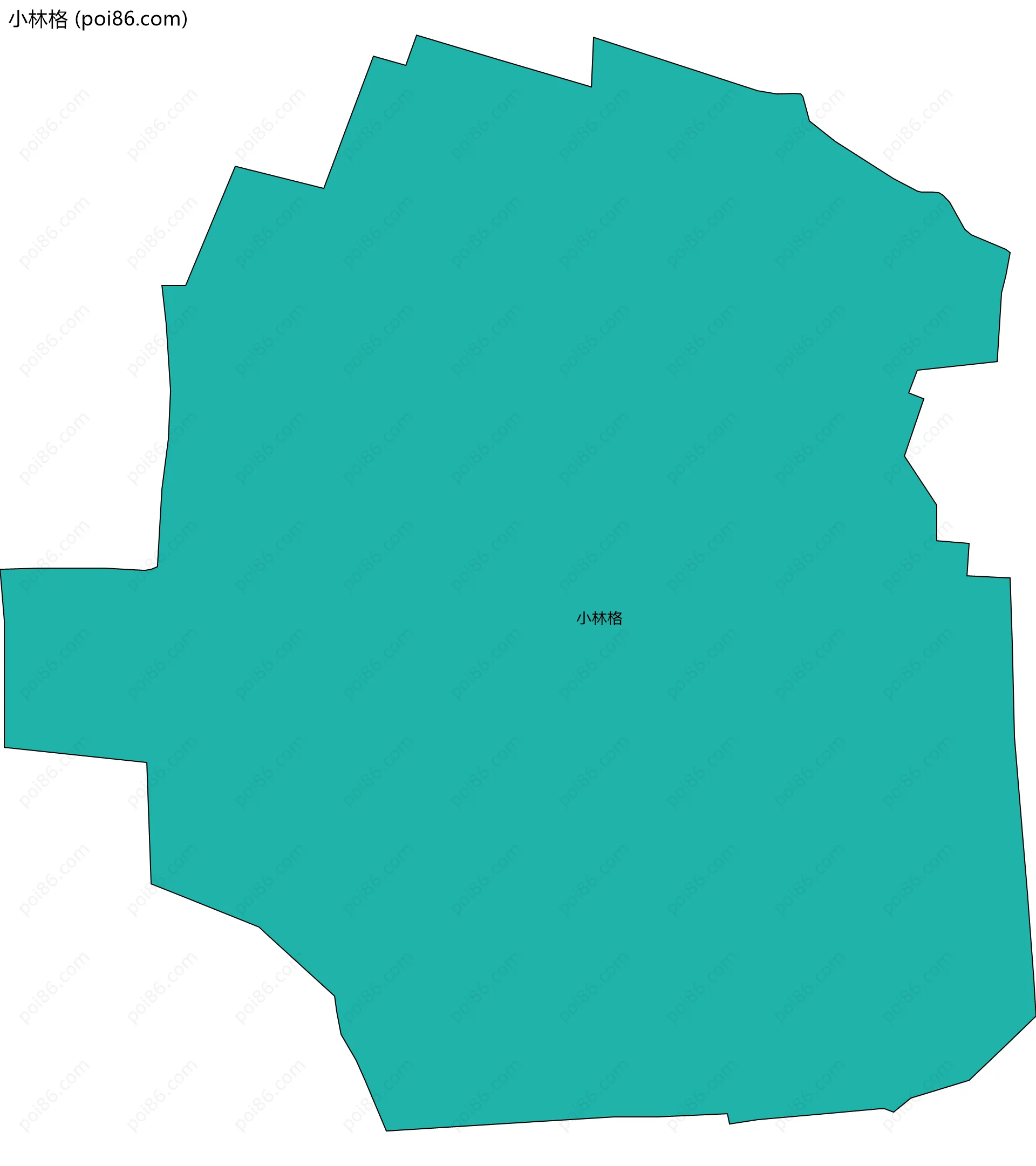 小林格边界地图