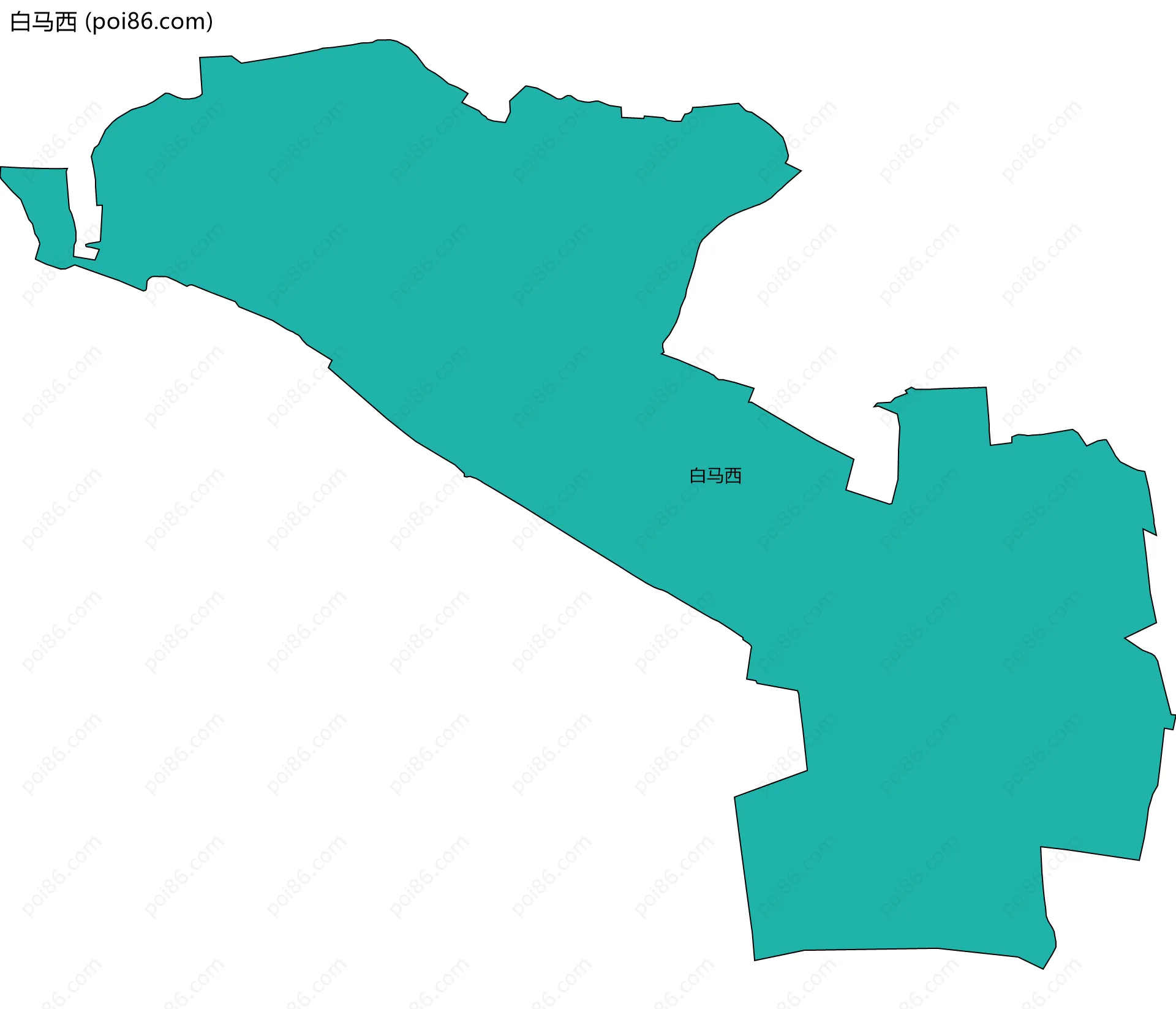 白马西边界地图