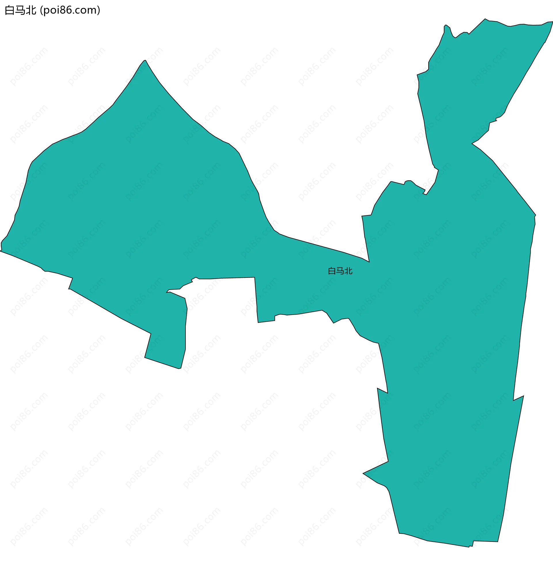 白马北边界地图