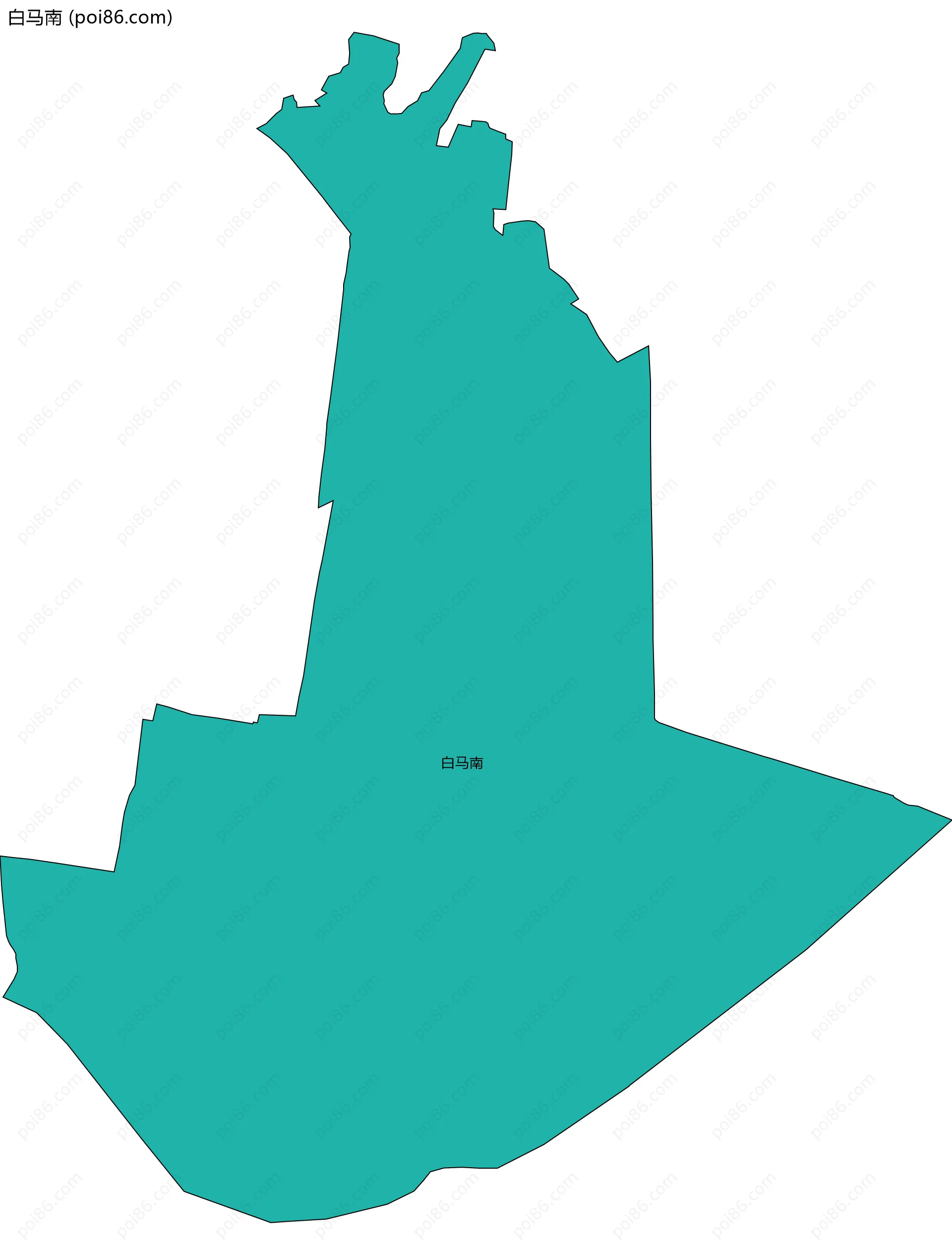 白马南边界地图