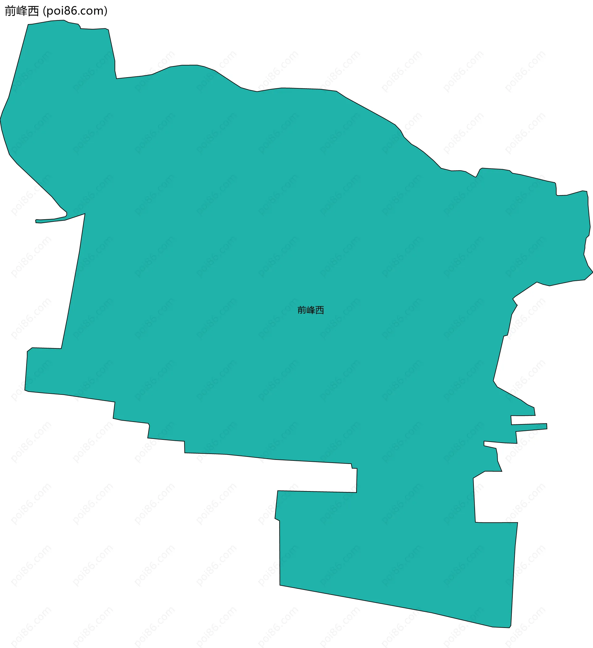 前峰西边界地图