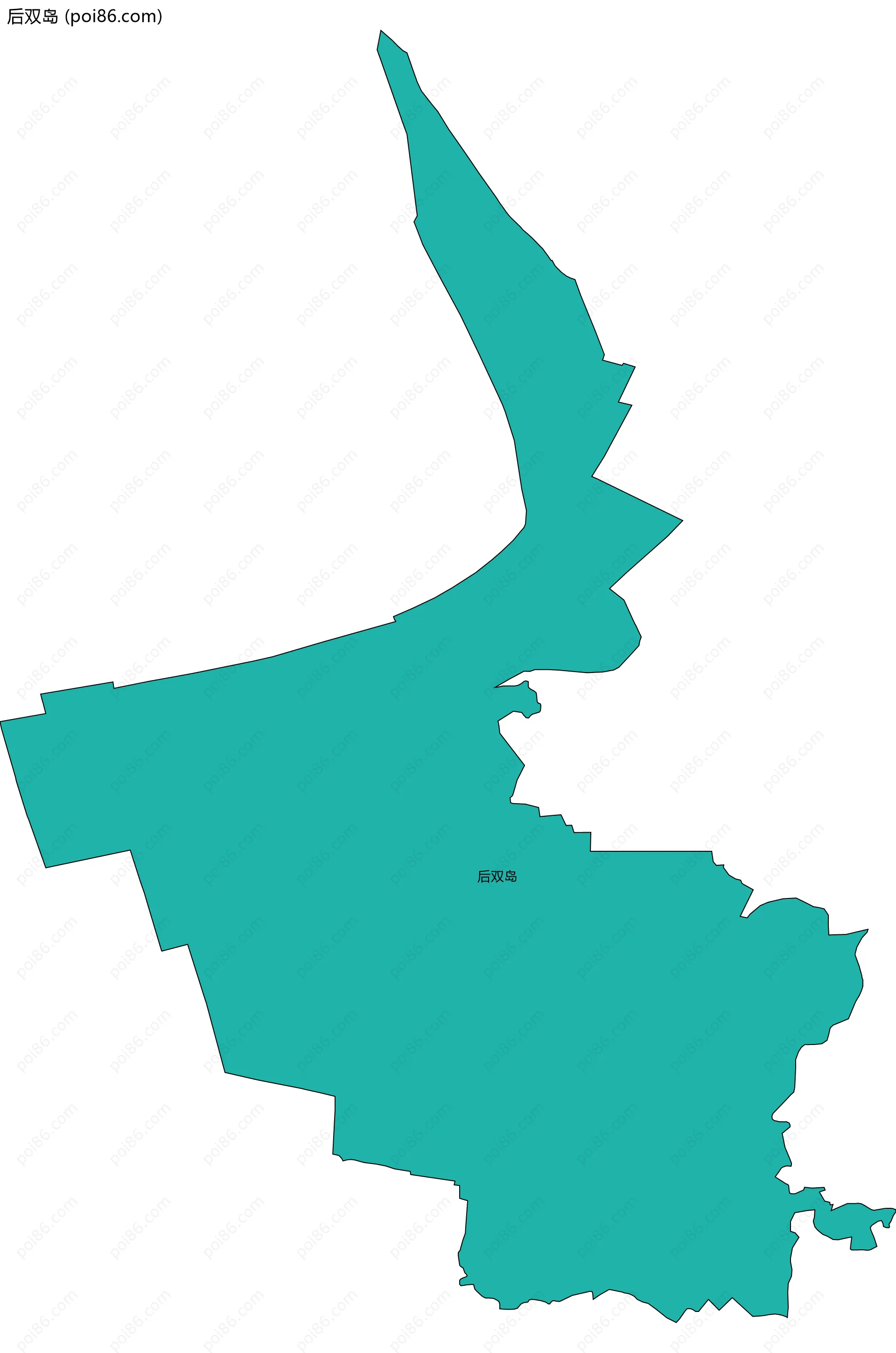 后双岛边界地图