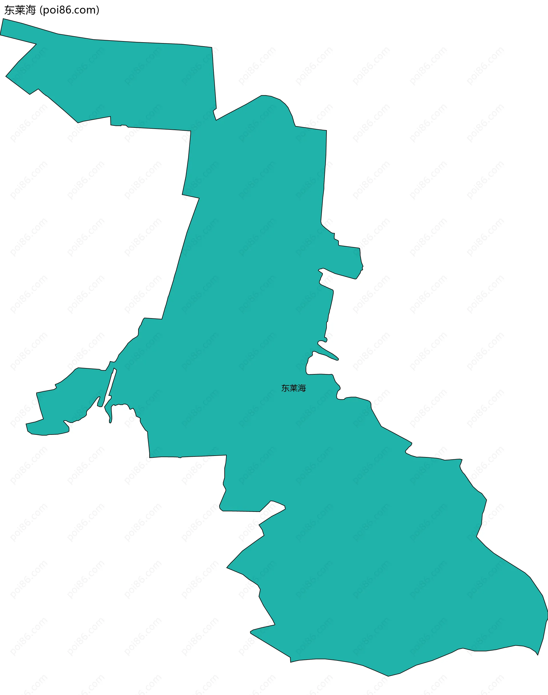 东莱海边界地图