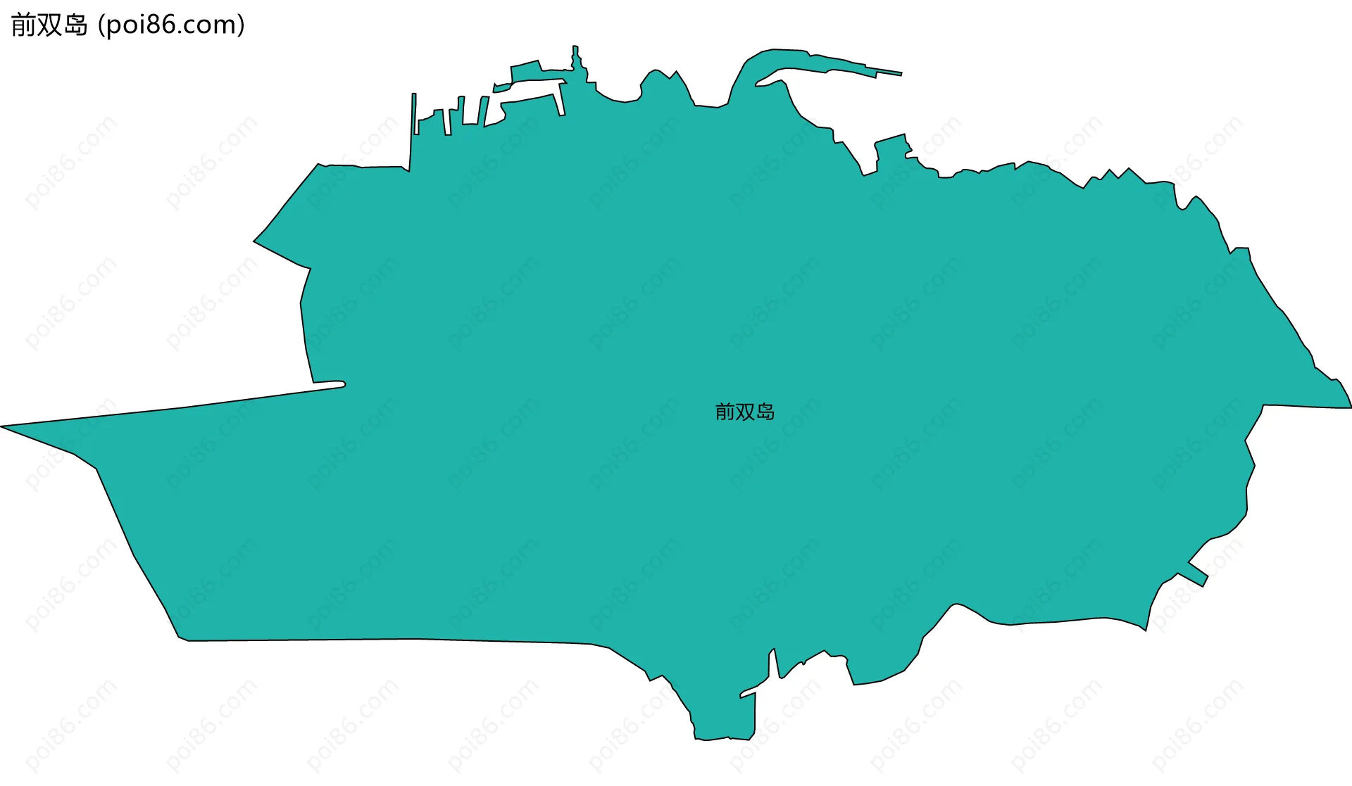 前双岛边界地图