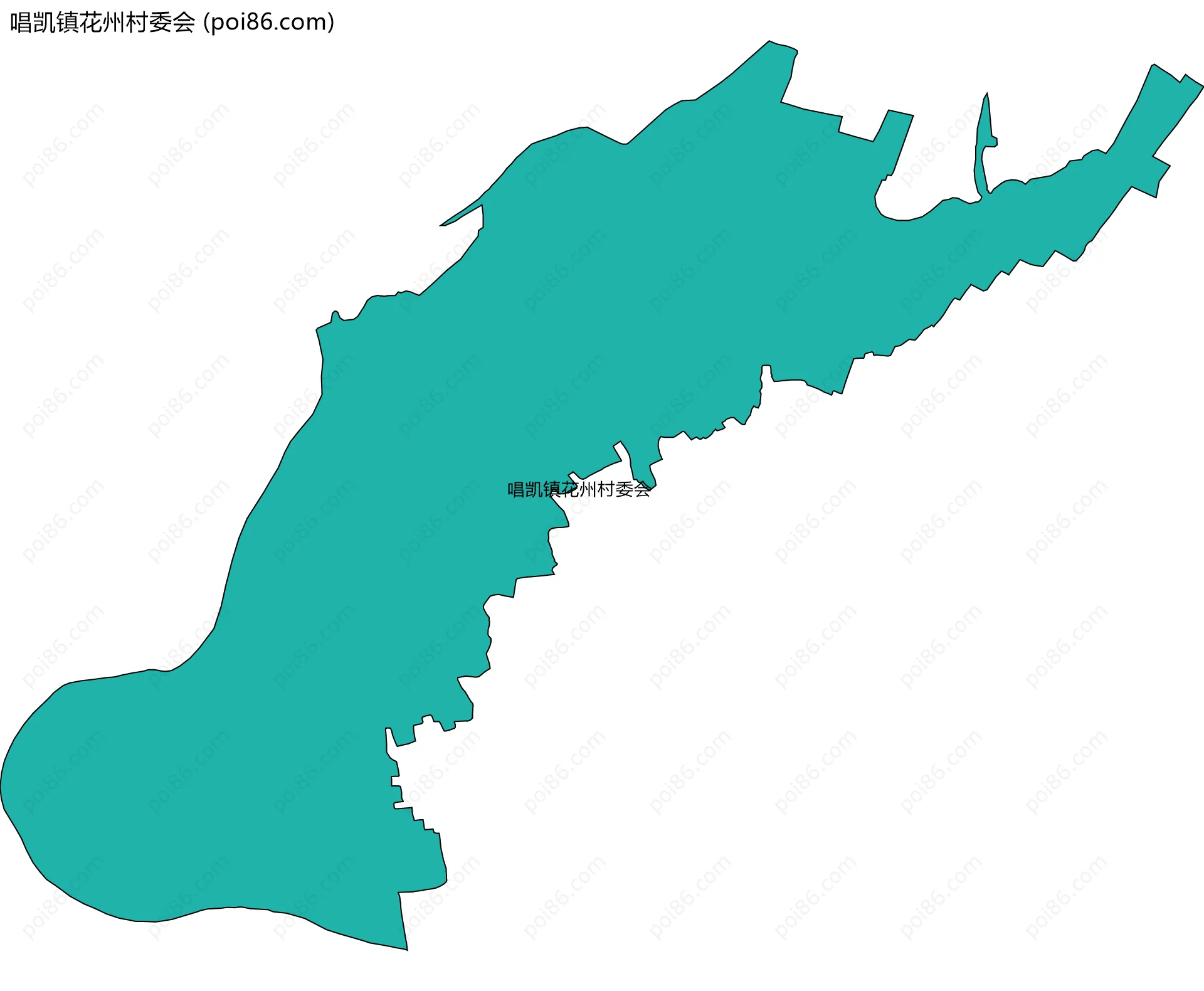 唱凯镇花州村委会边界地图