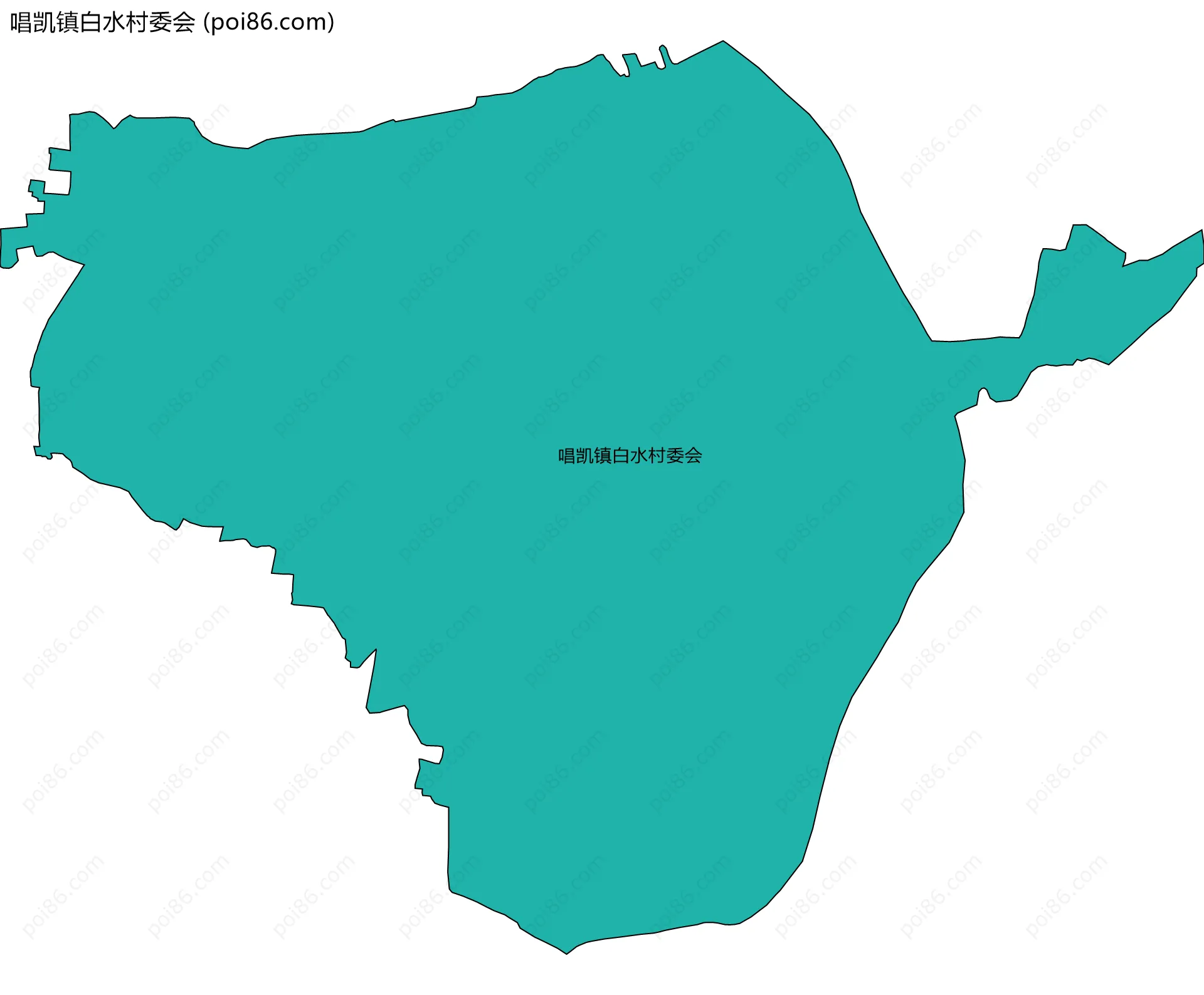 唱凯镇白水村委会边界地图