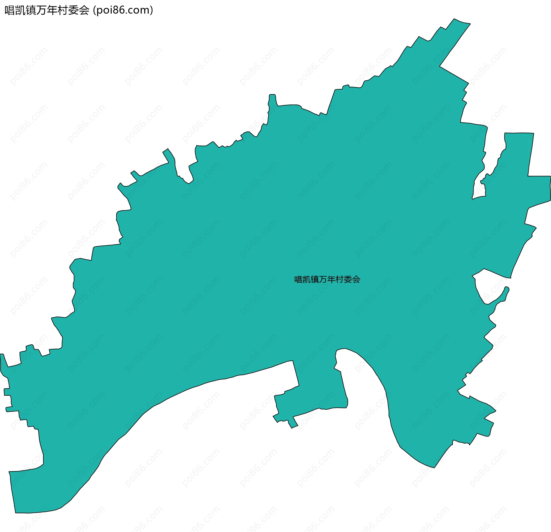 唱凯镇万年村委会边界地图