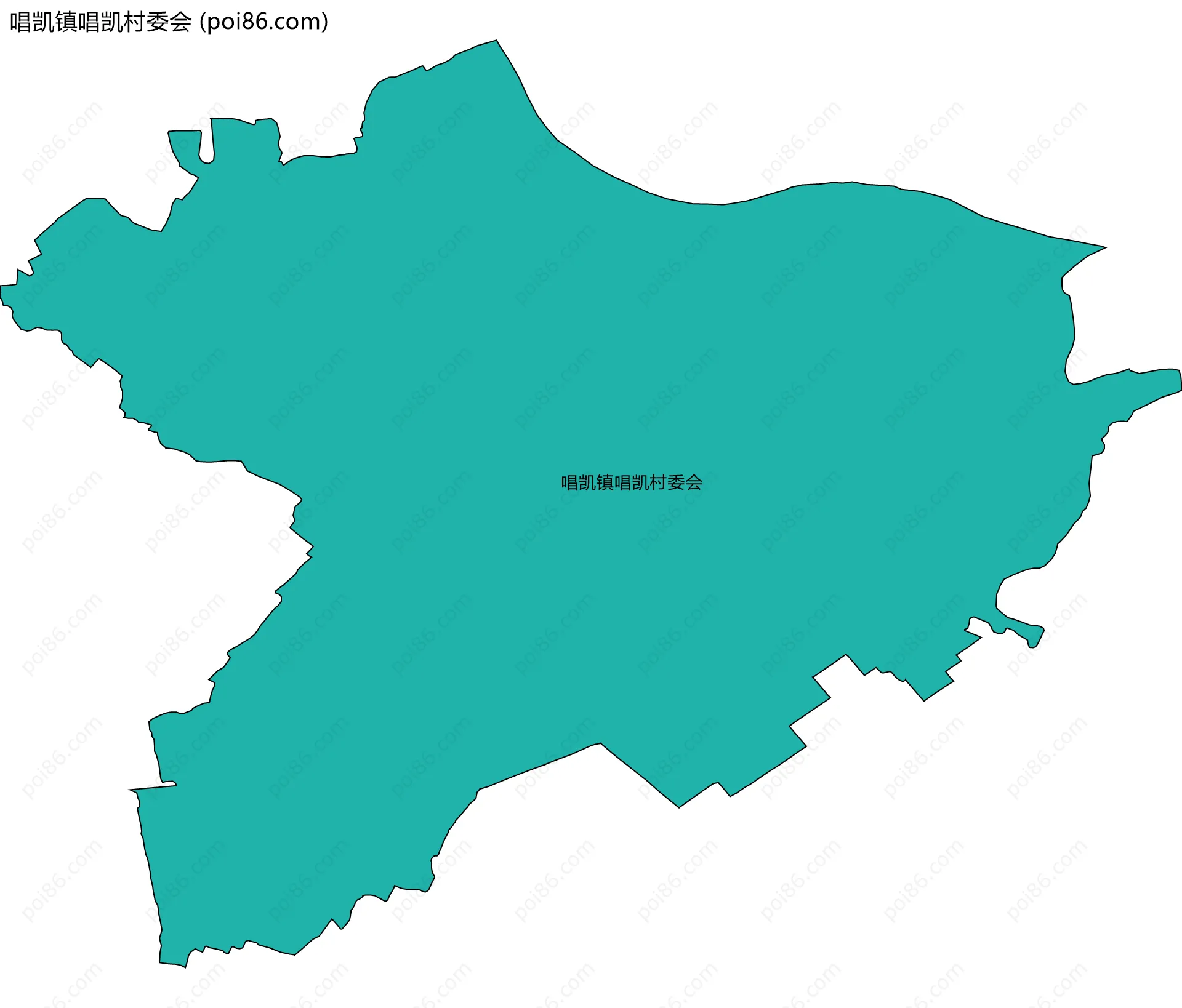 唱凯镇唱凯村委会边界地图