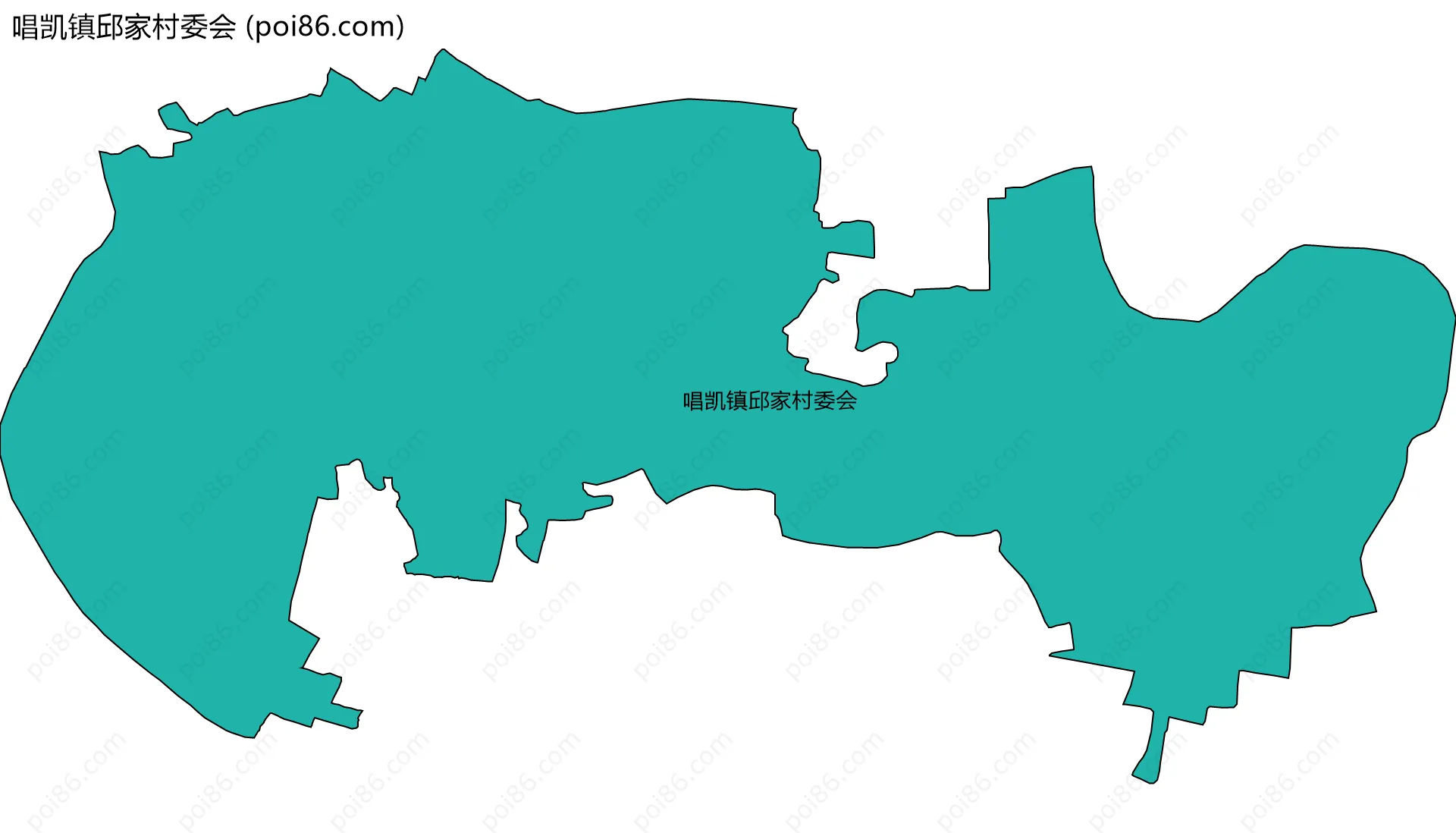 唱凯镇邱家村委会边界地图