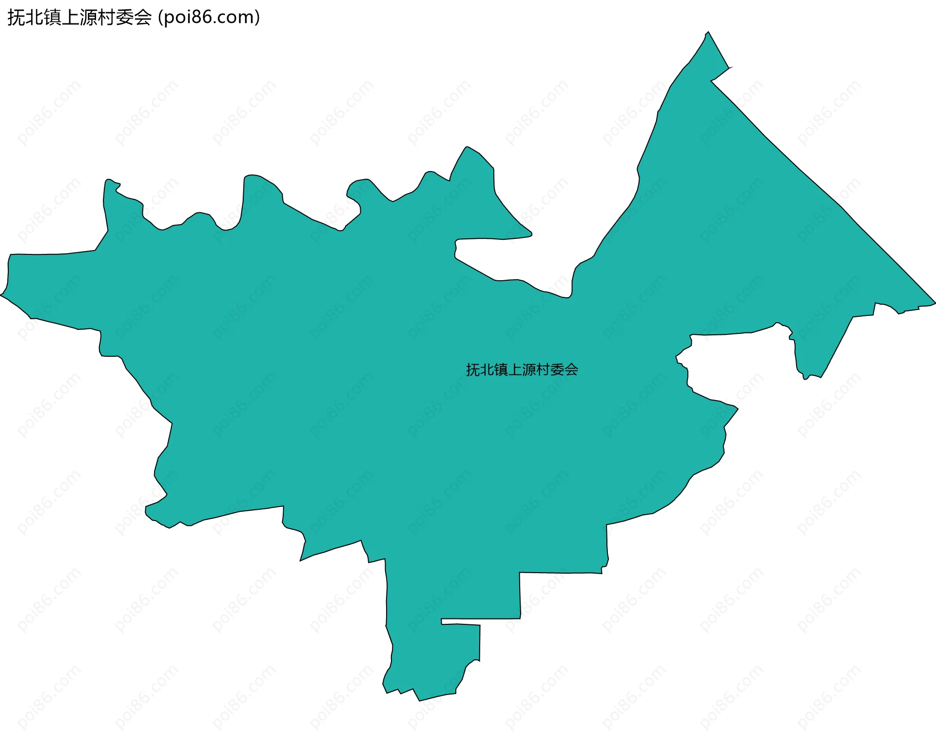 抚北镇上源村委会边界地图