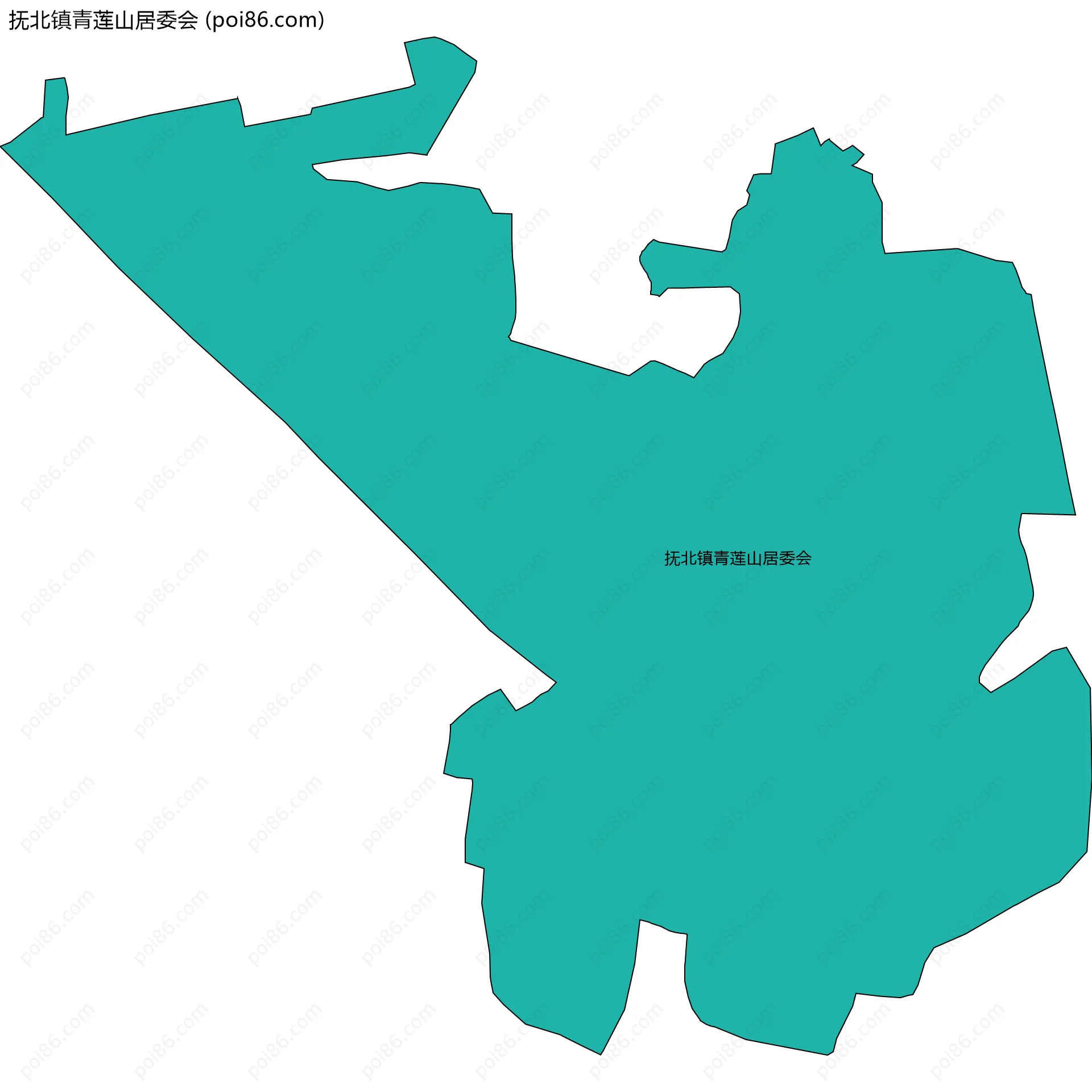 抚北镇青莲山居委会边界地图