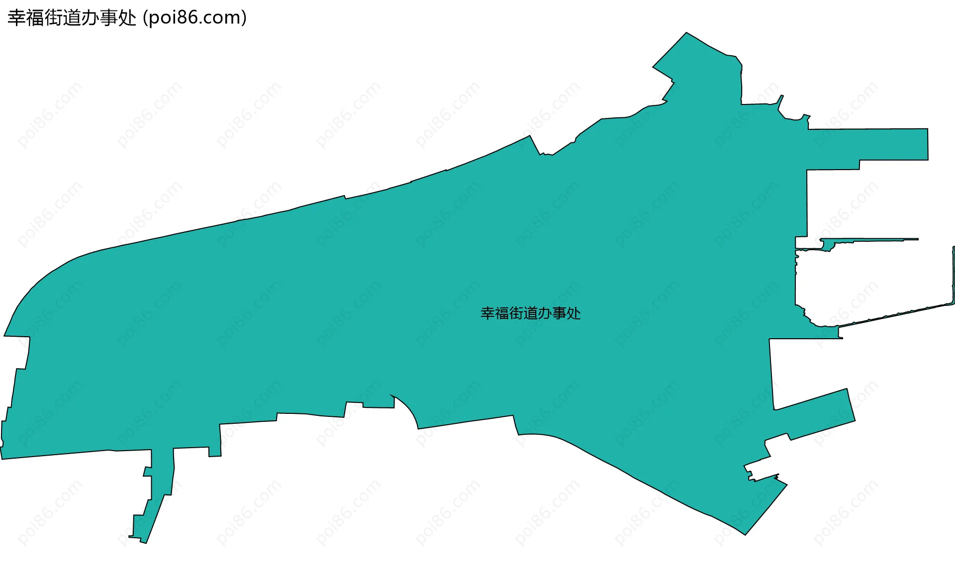幸福街道办事处边界地图